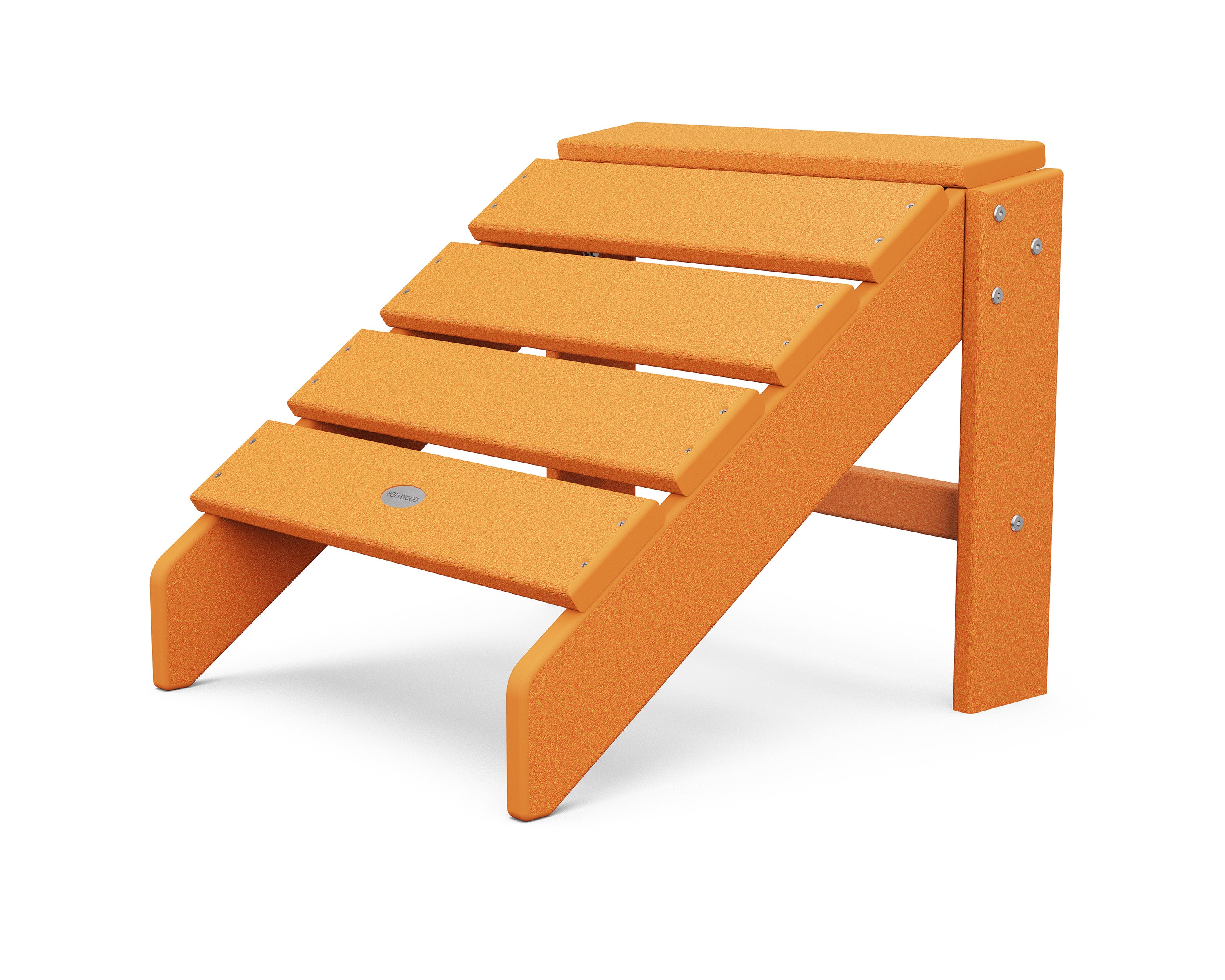 South Beach Ottoman in Tangerine