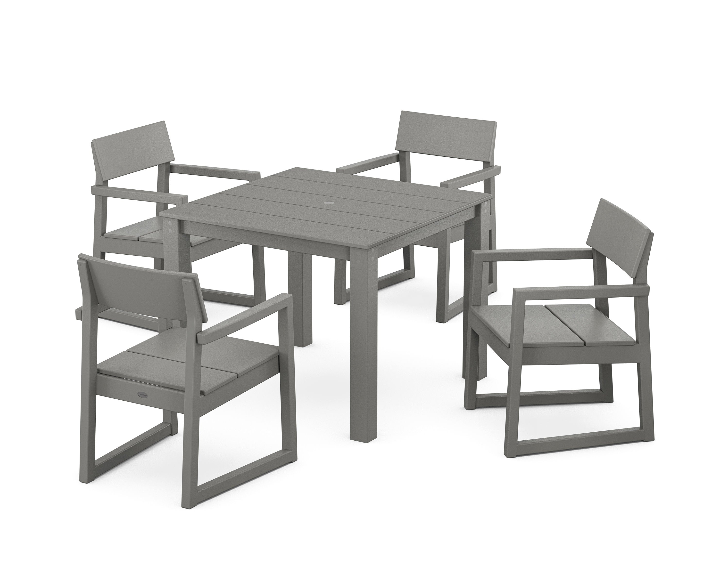 EDGE 5-Piece Parsons Dining Set in Slate Grey