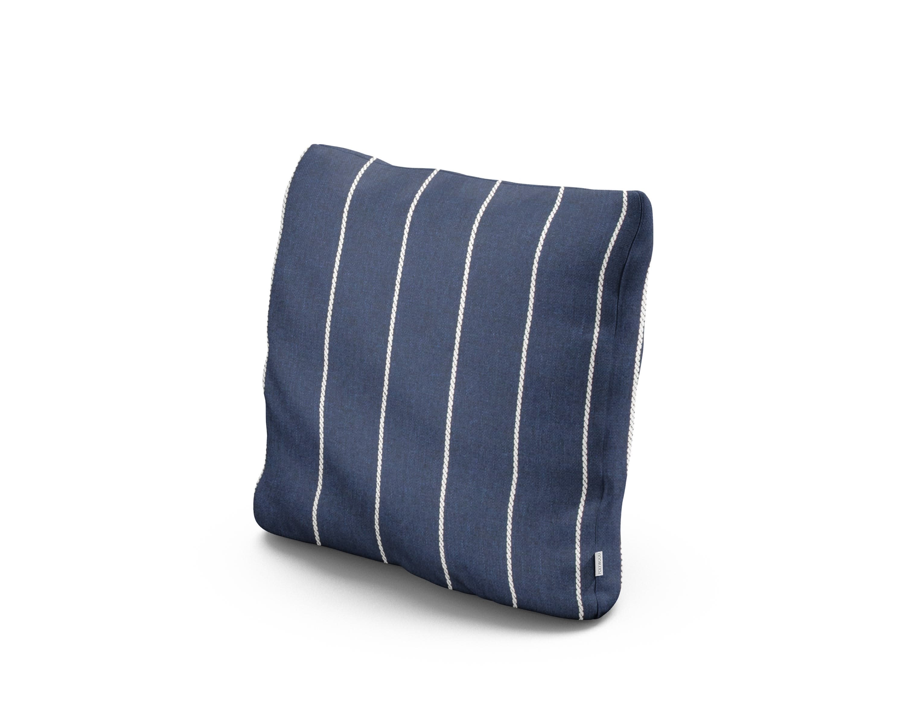 16" Outdoor Throw Pillow in Pencil Navy