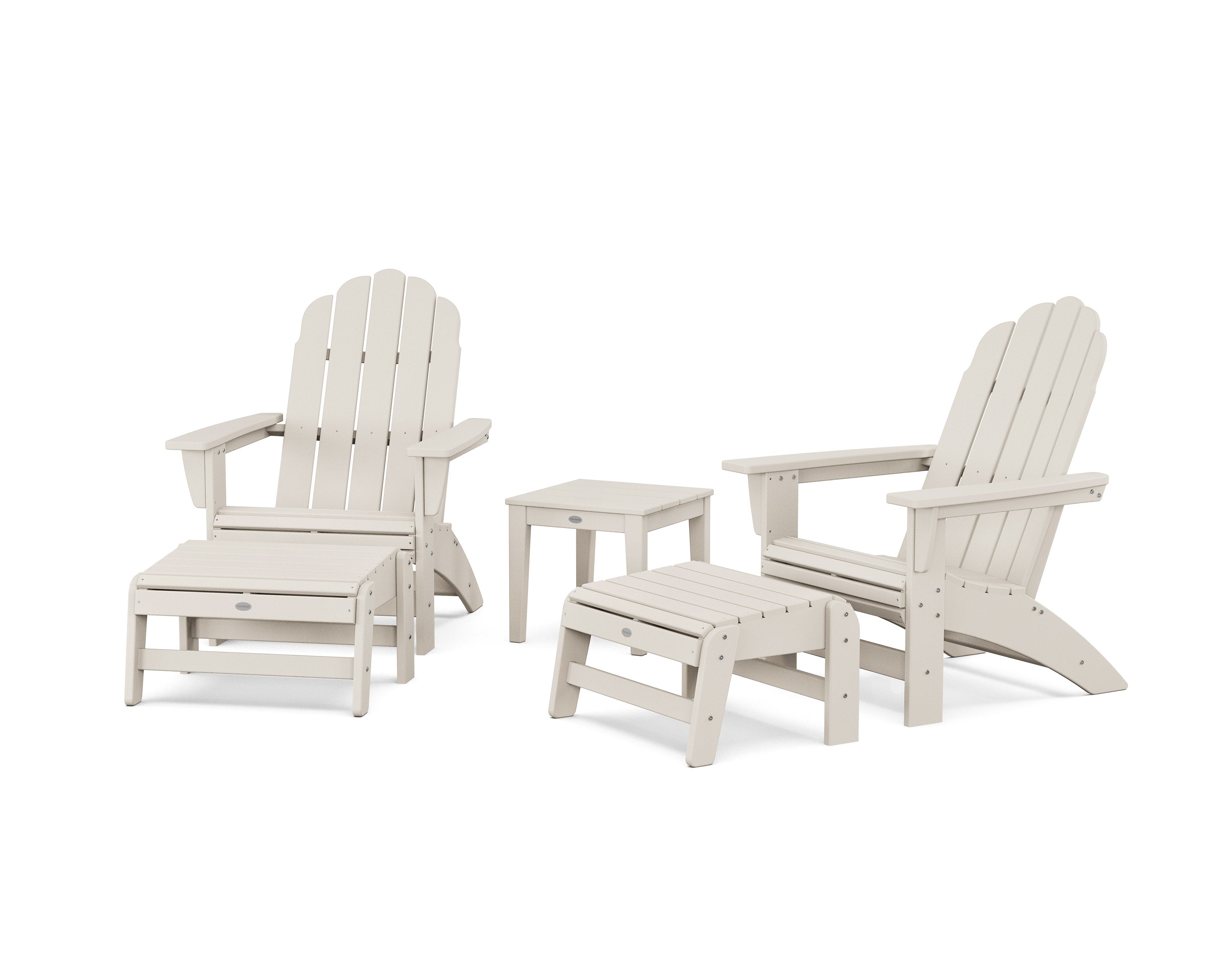 5-Piece Vineyard Grand Adirondack Set in Sand