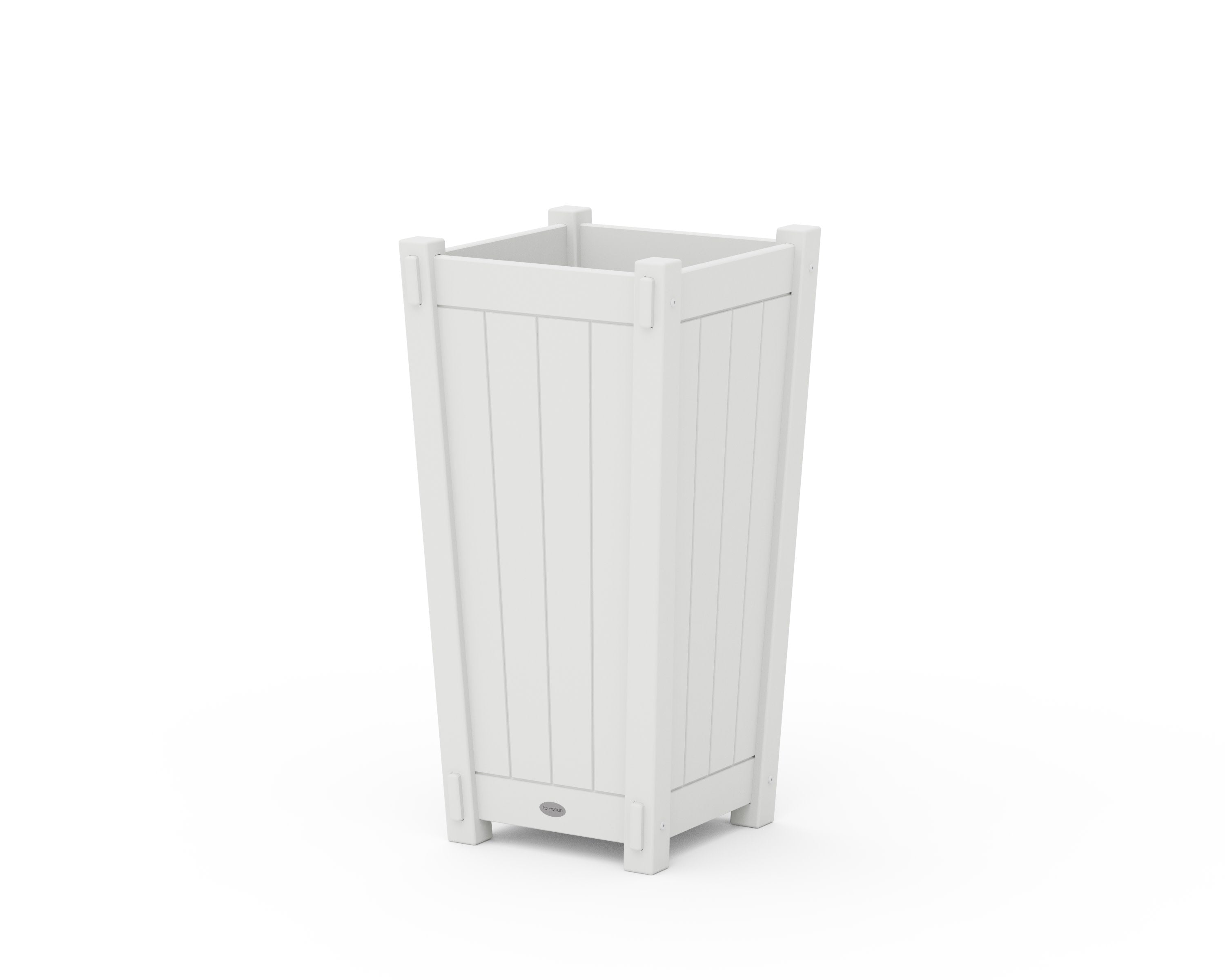 Vineyard Tapered Square Planter Box in White