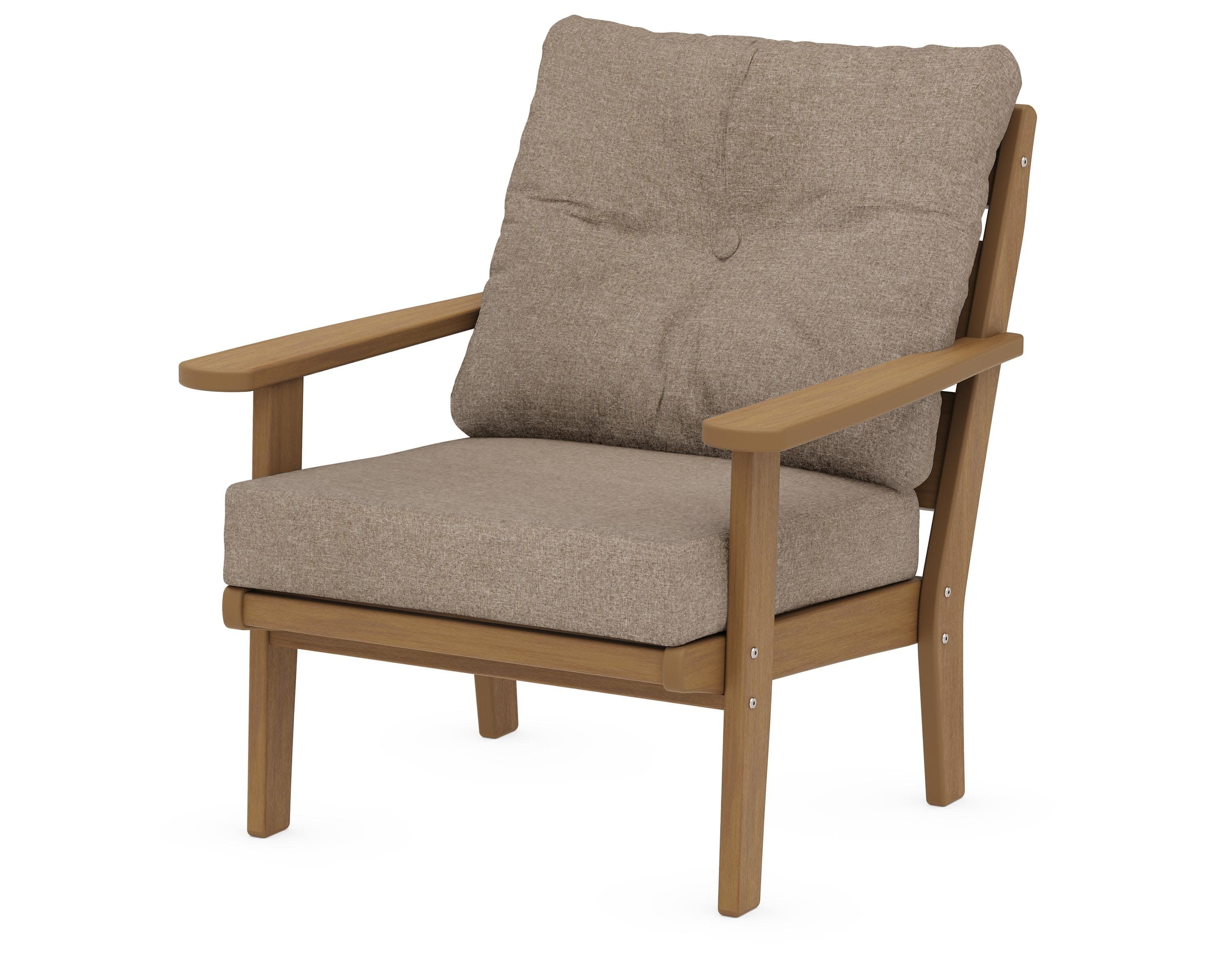 Lakeside Deep Seating Chair in Natural / Spiced Burlap
