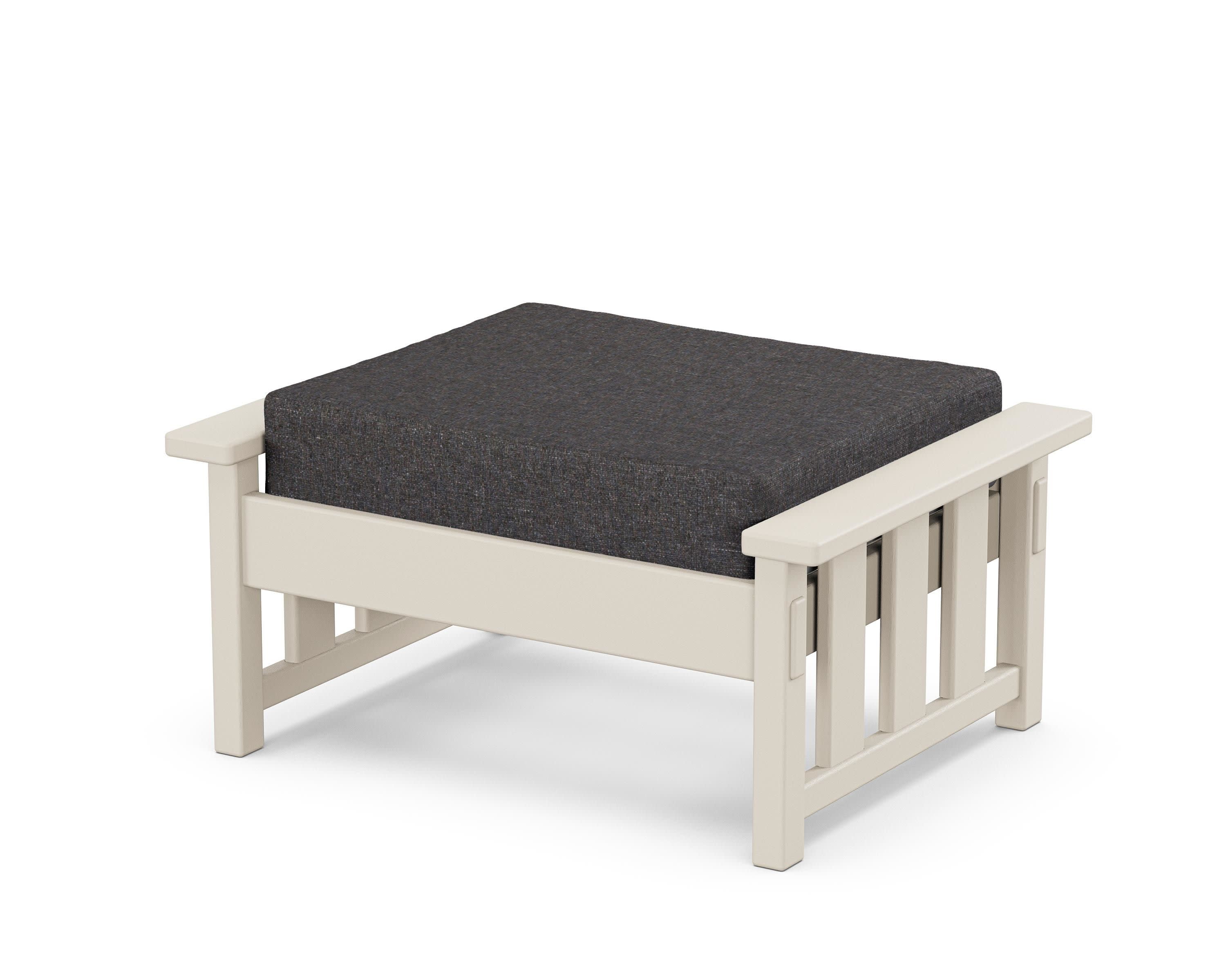 Acadia Deep Seating Ottoman in Sand / Ash Charcoal