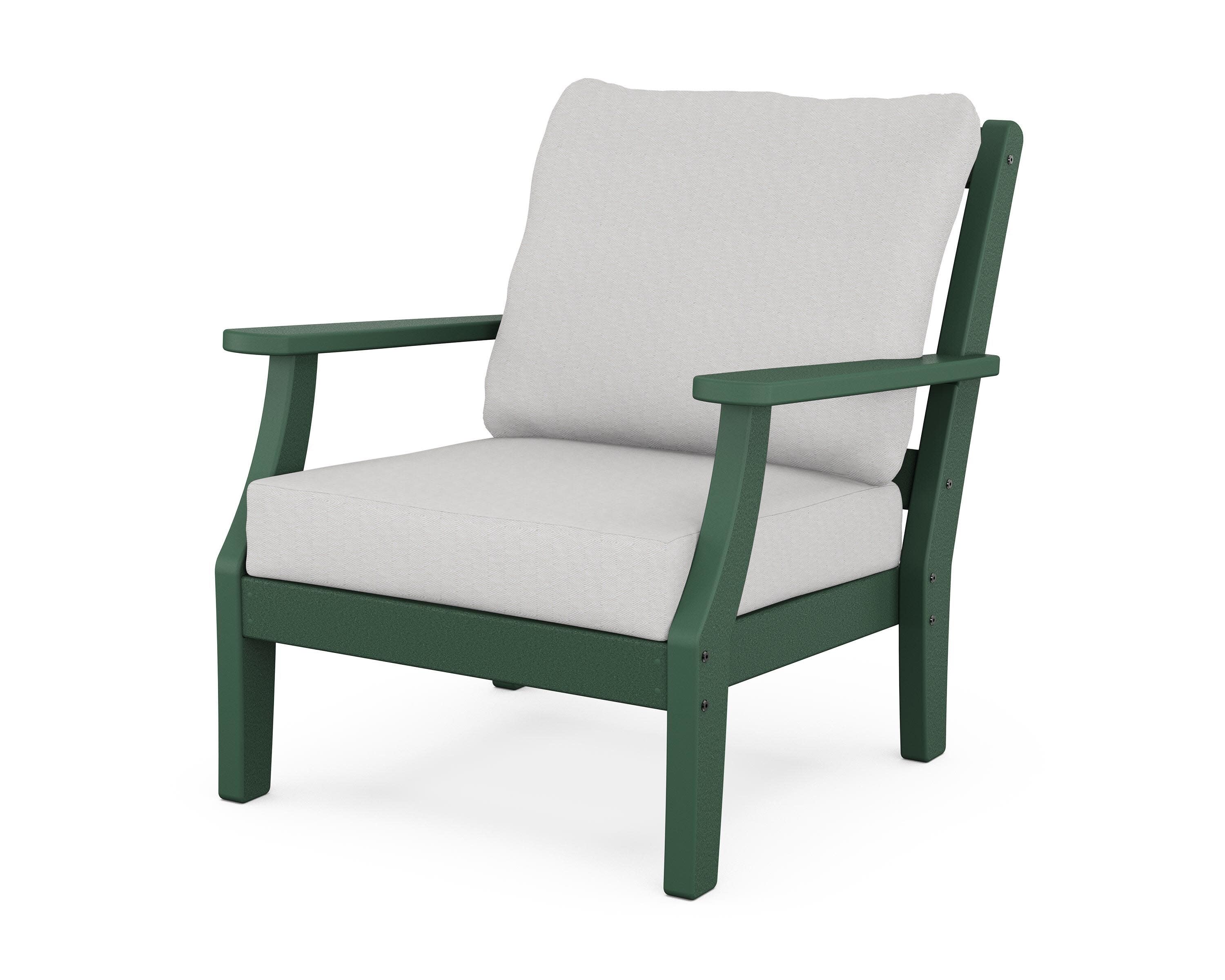 Chinoiserie Deep Seating Chair in Green / Diamond in the Rough