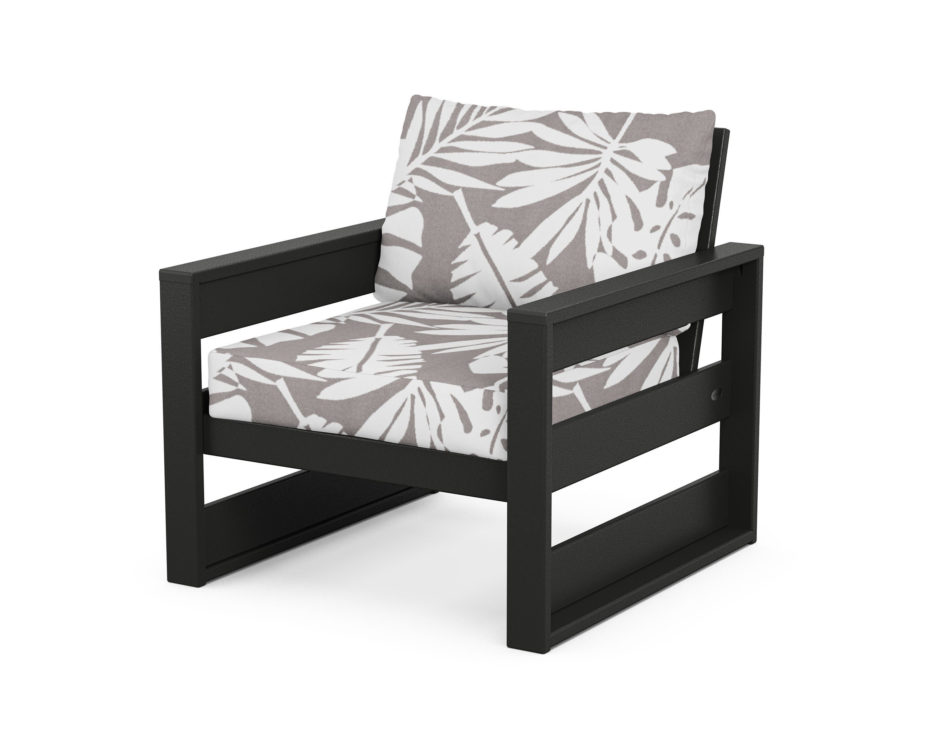 Westport Club Chair in Black / Leaf Grey Mist