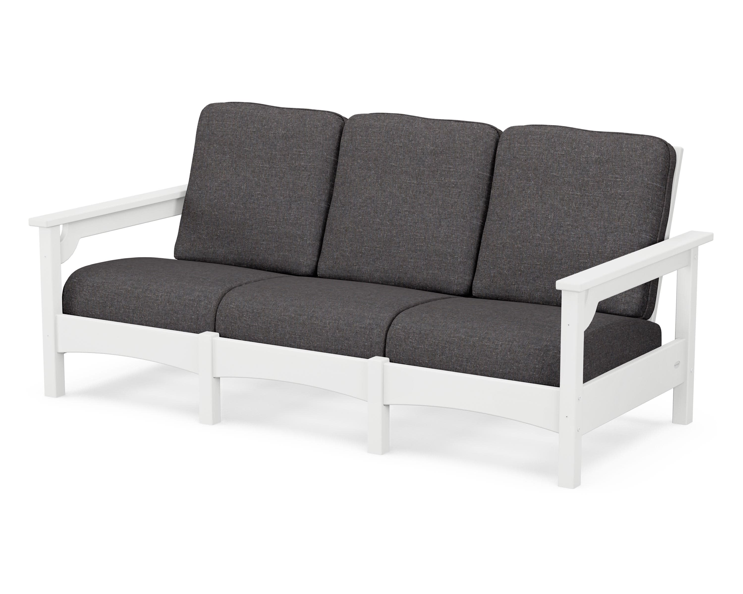 Club Sofa in White / Ash Charcoal