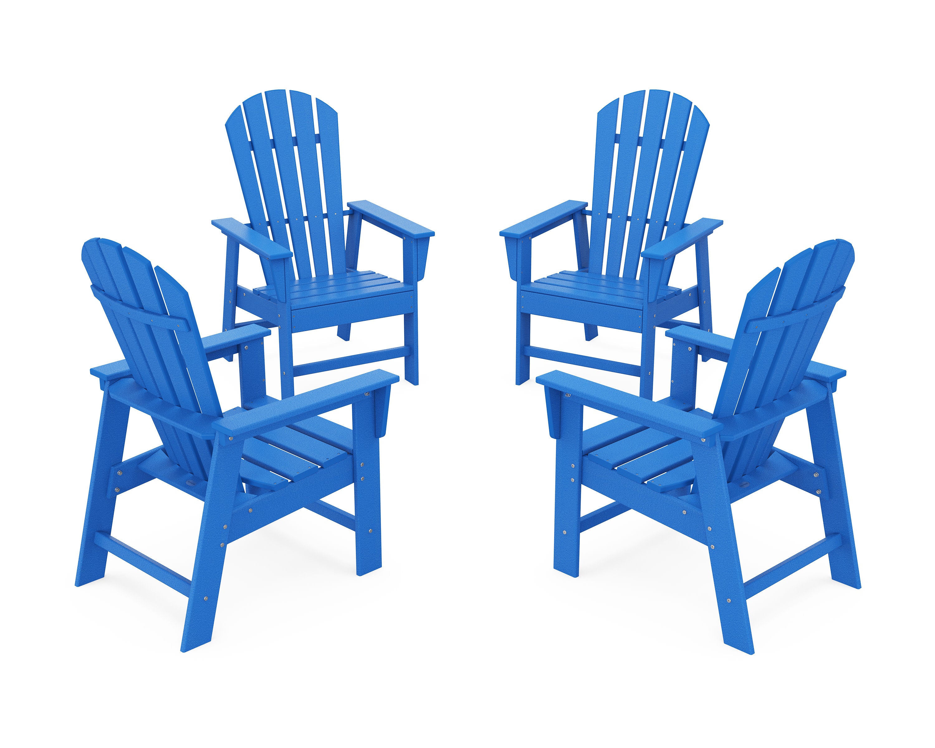 4-Piece South Beach Casual Chair Conversation Set in Pacific Blue