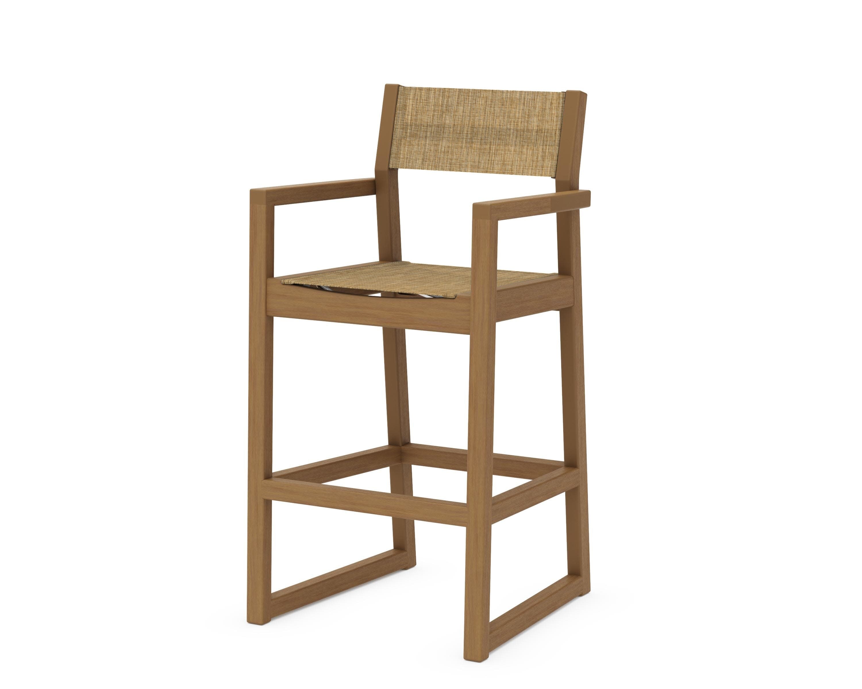 EDGE Sling Bar Arm Chair in Natural / Burlap Sling