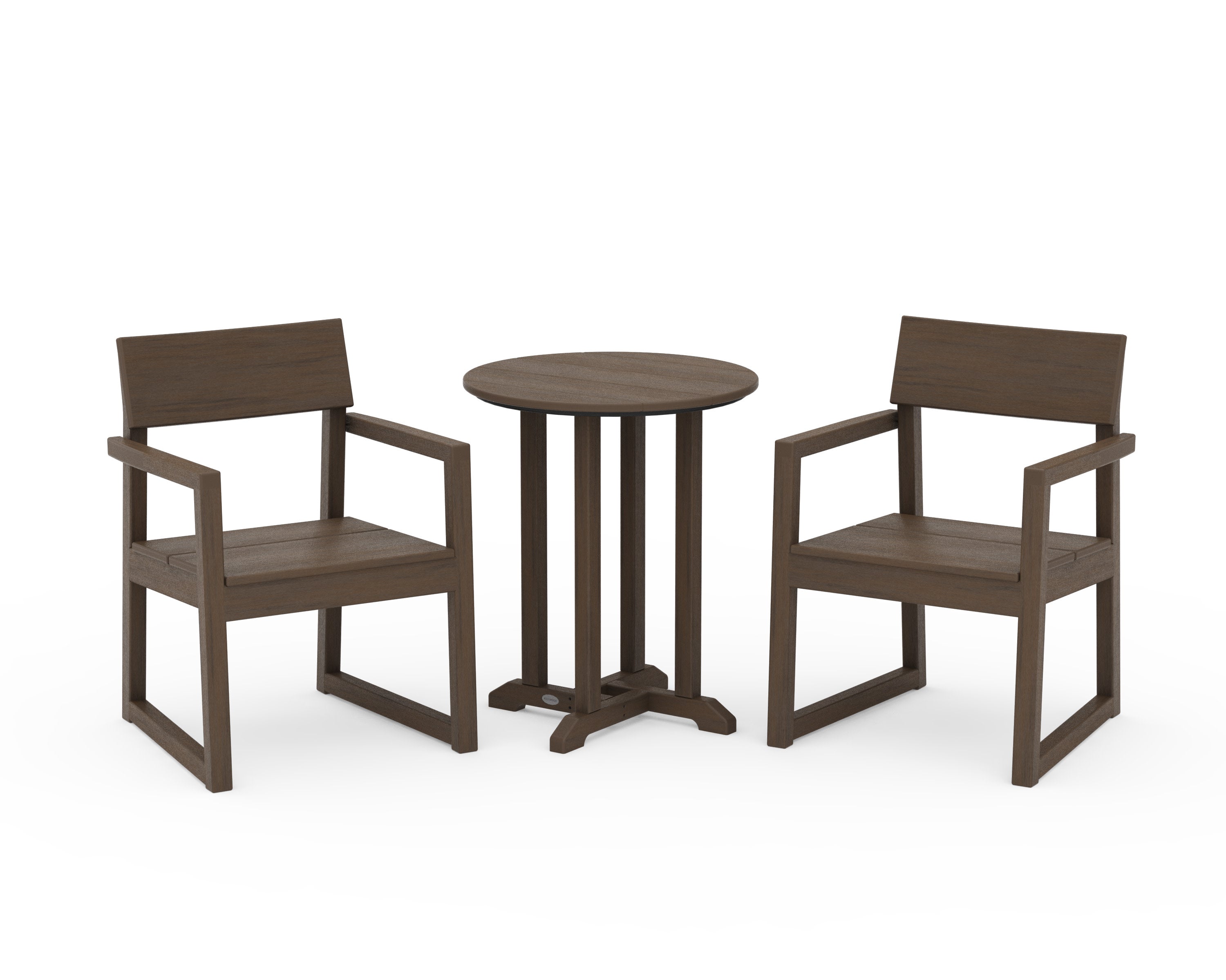 EDGE 3-Piece Round Bistro Dining Set in Kona