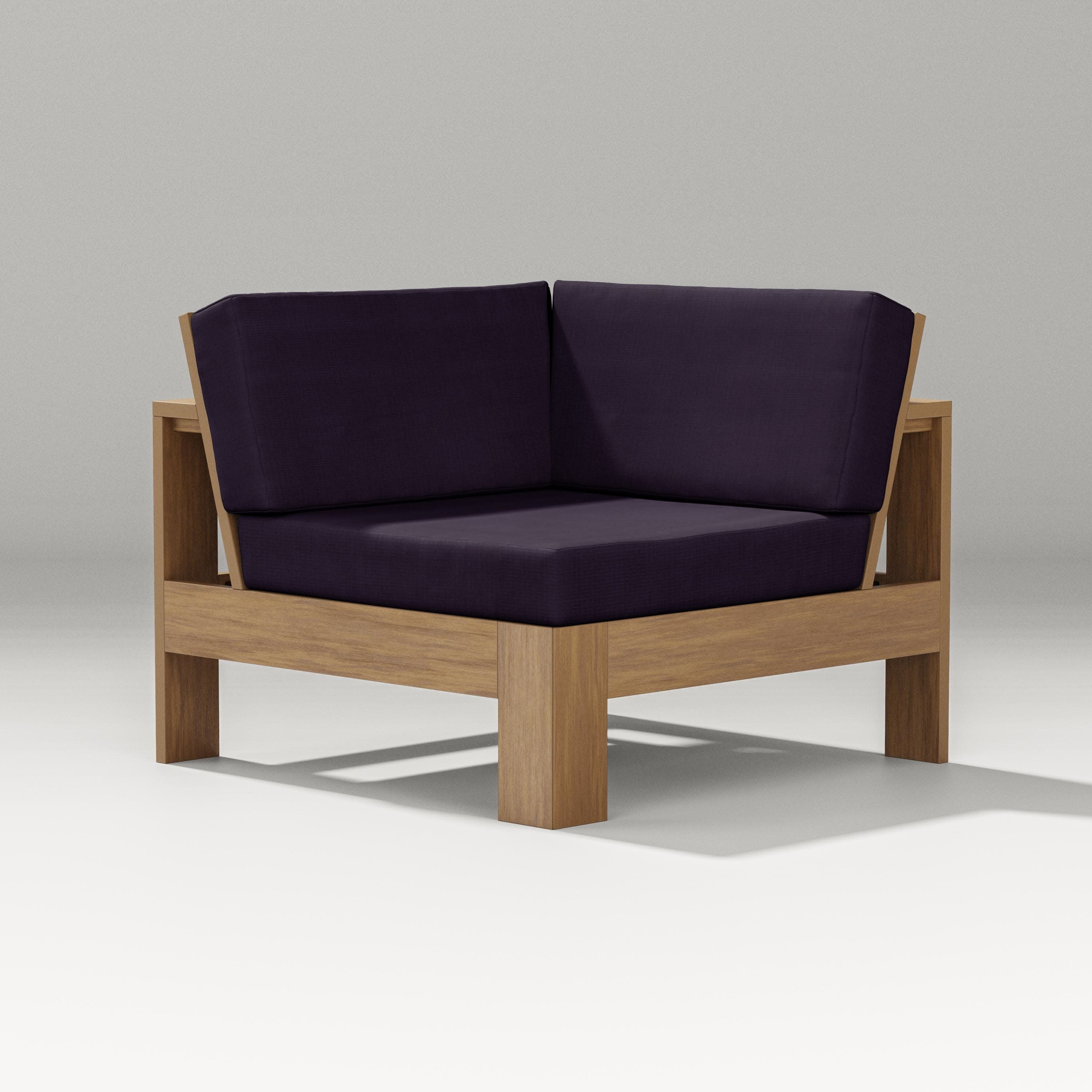 Latitude Modular Corner Chair in Natural / Navy Linen