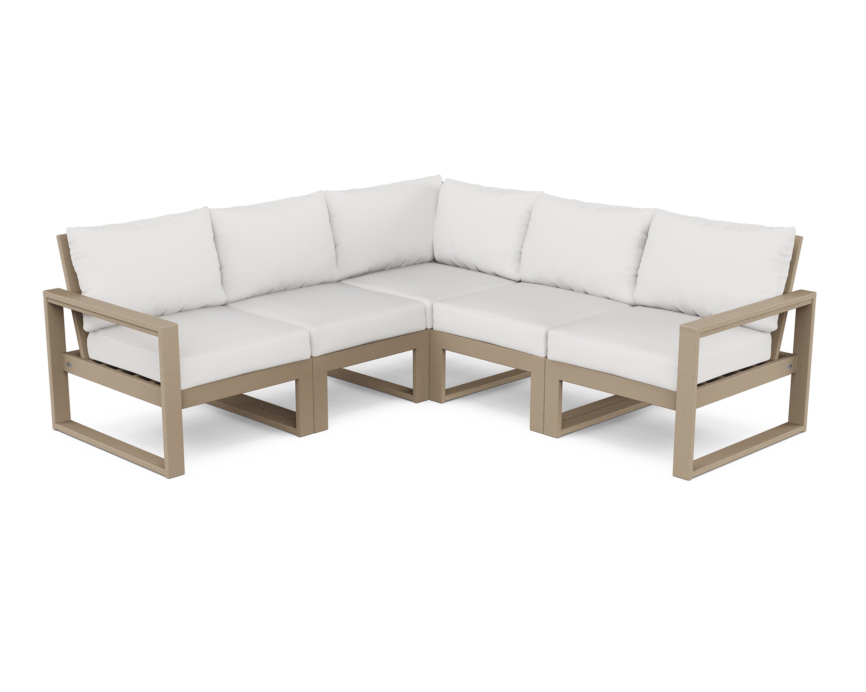 EDGE 5-Piece Modular Deep Seating Set in Vintage Sahara / Natural Linen