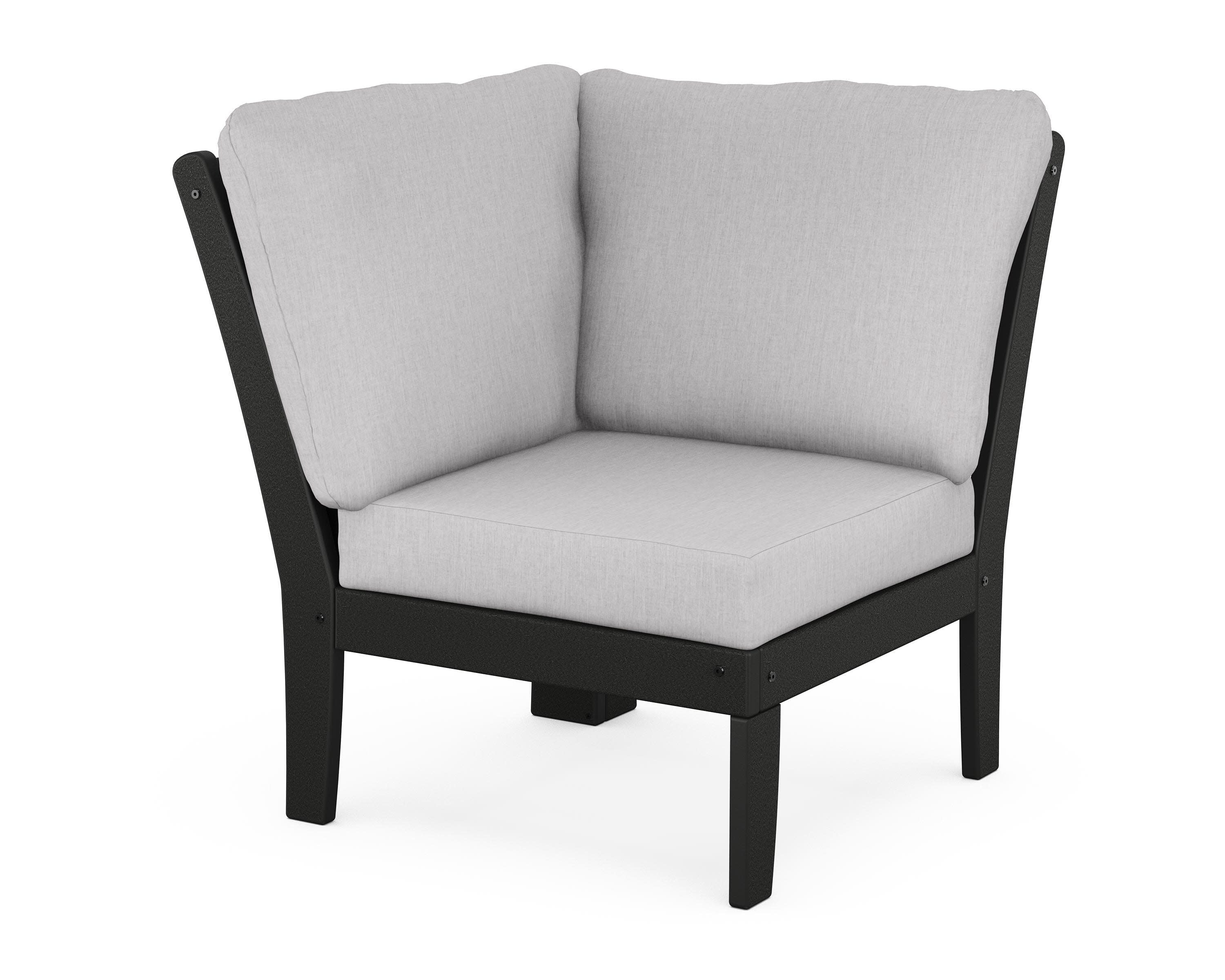 Braxton Modular Corner Chair in Black / Granite