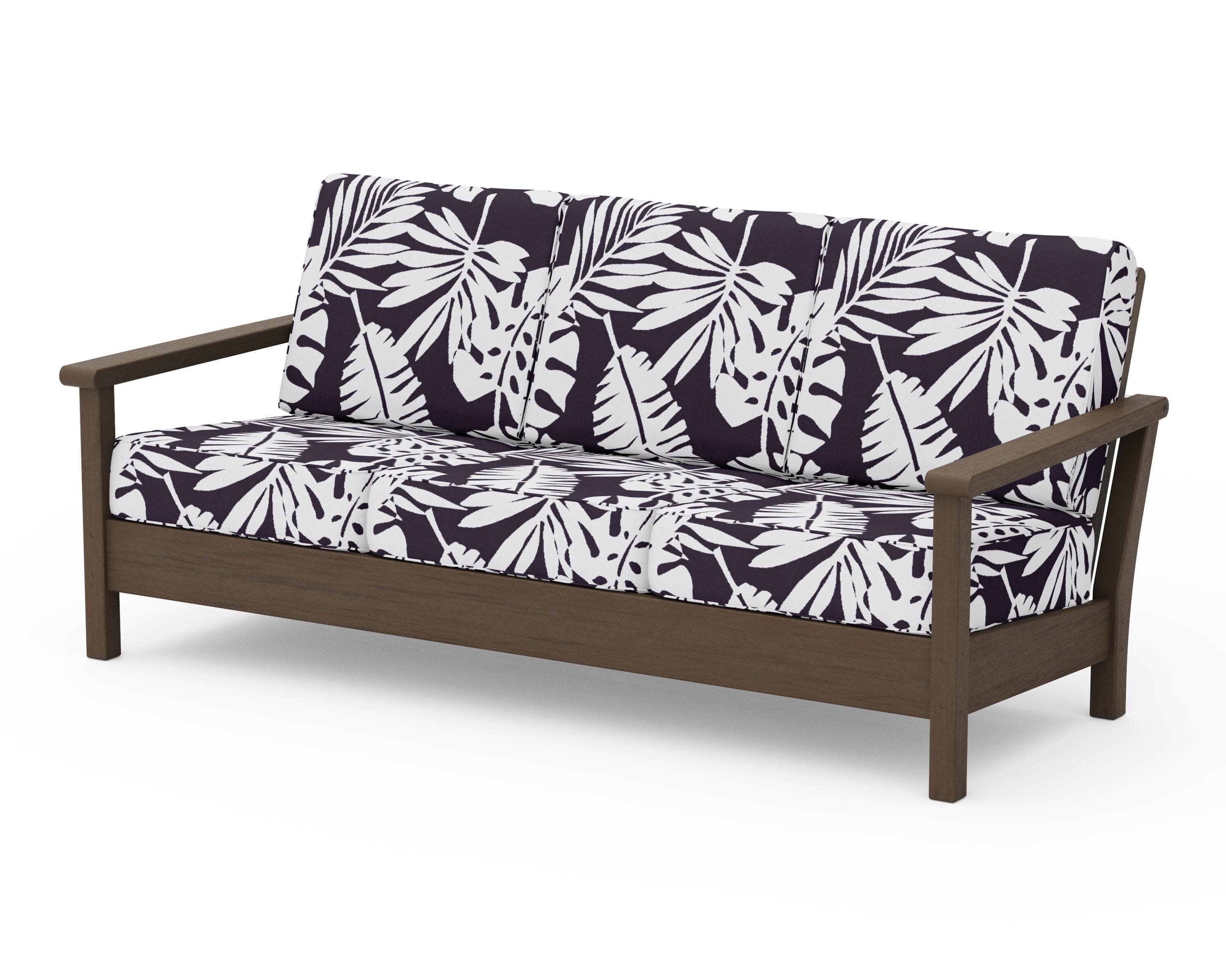 Harbour Deep Seating Sofa in Kona / Leaf Navy