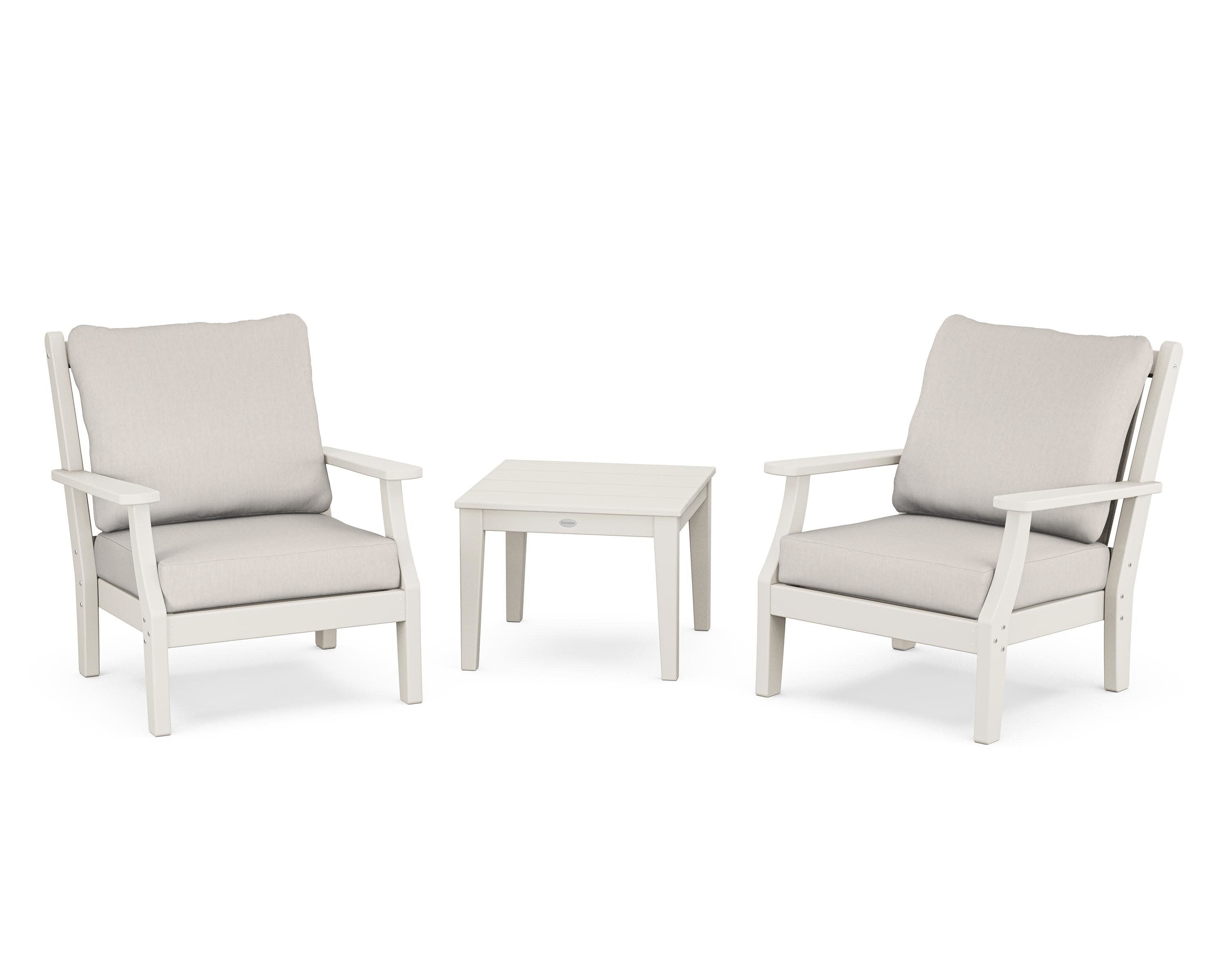 Wovendale 3-Piece Deep Seating Set in Sand / Cast Ash