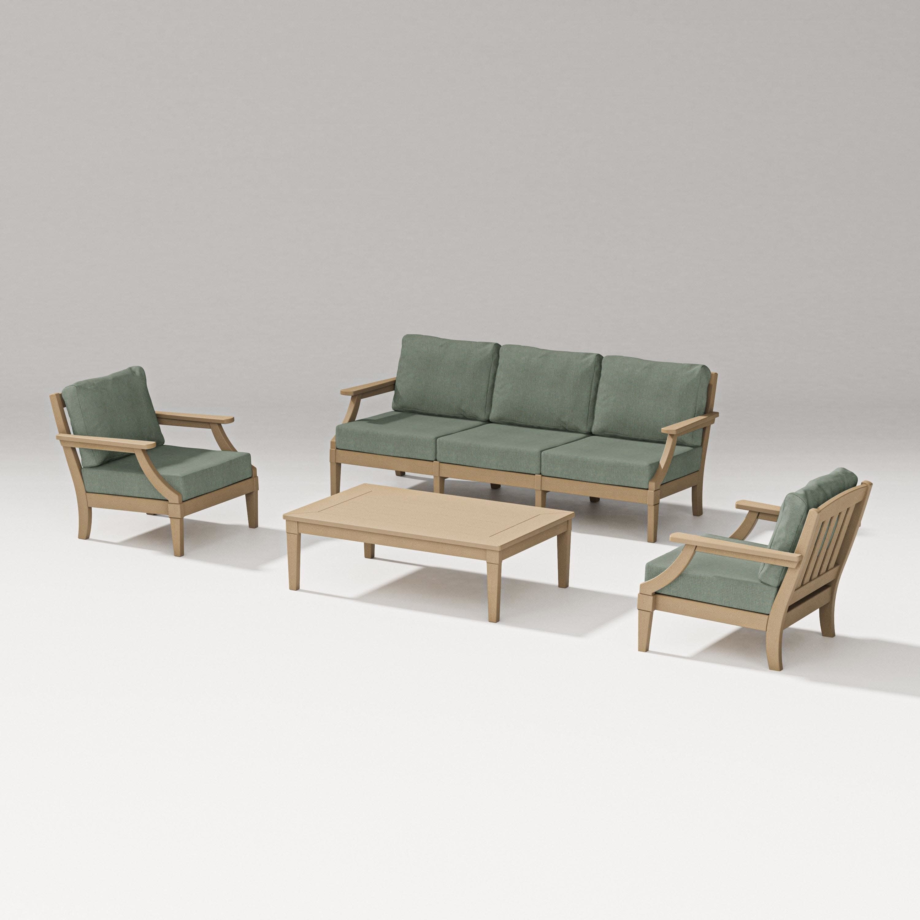 Estate 4-Piece Lounge Sofa Set in Vintage Sahara / Cast Sage