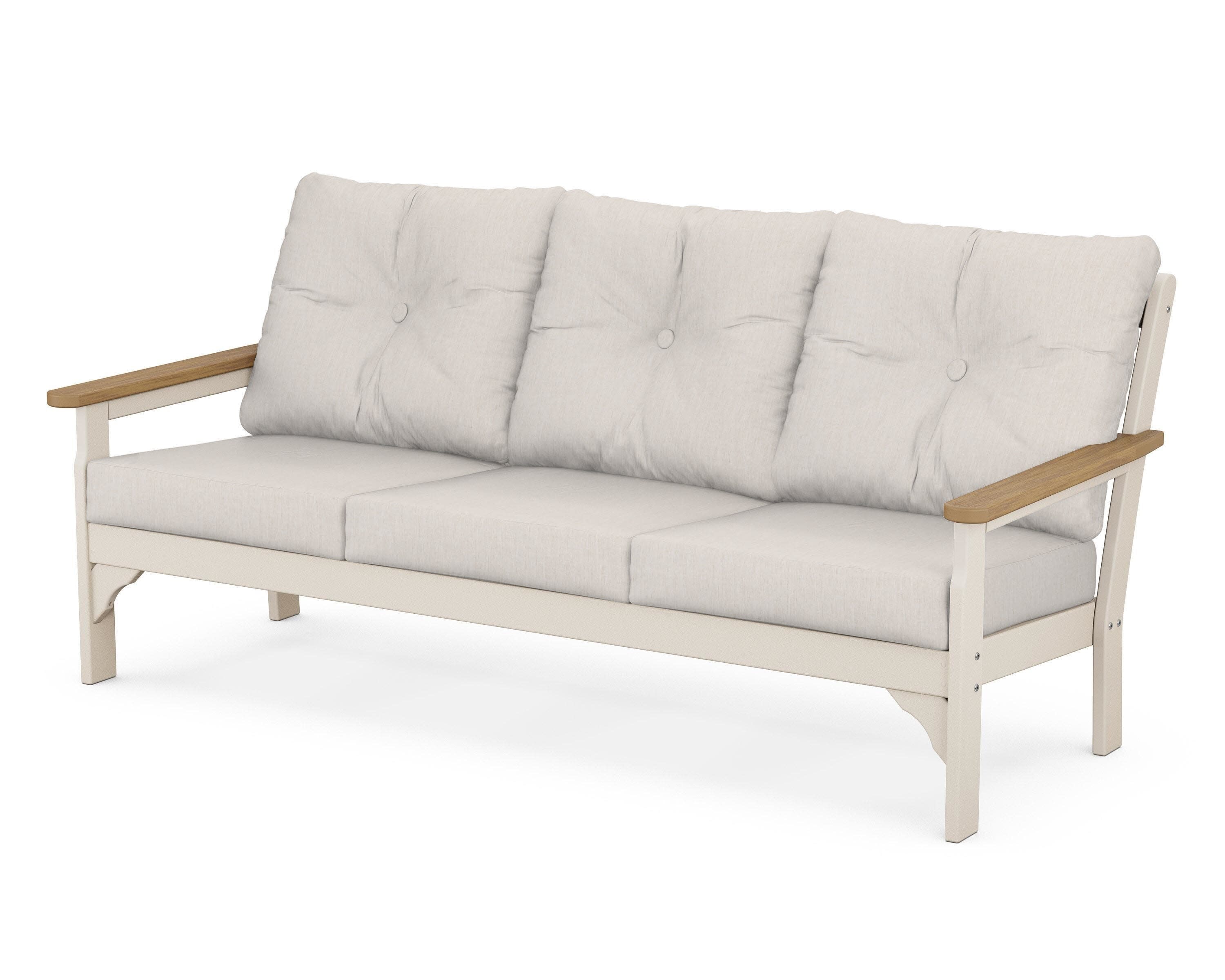Vineyard Deep Seating Sofa in Sand / Natural / Cast Ash