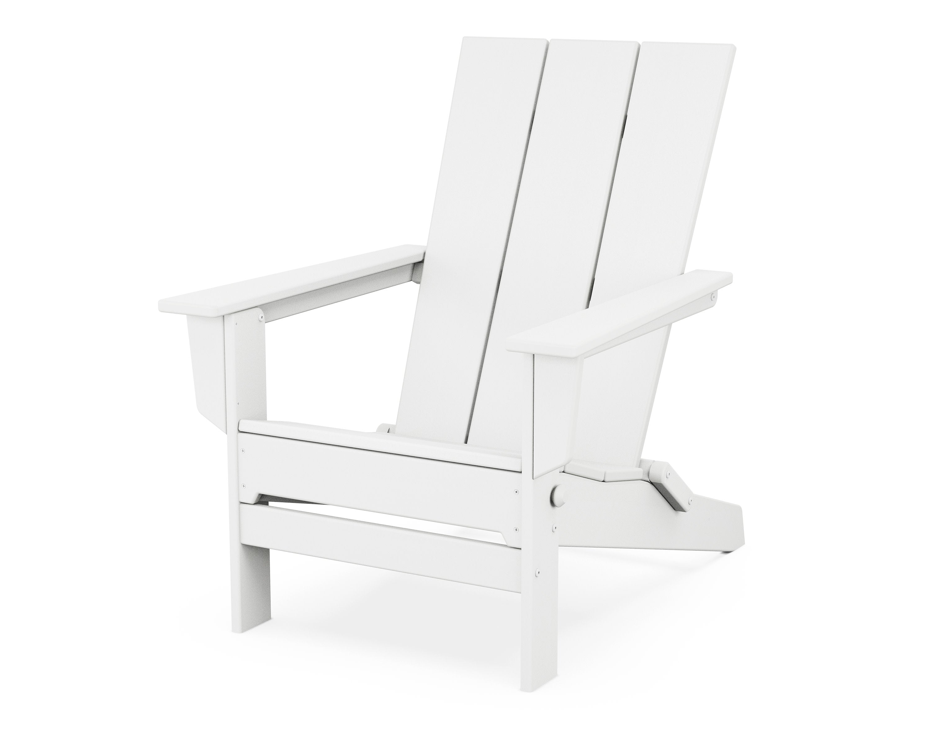 Modern Studio Folding Adirondack Chair in White