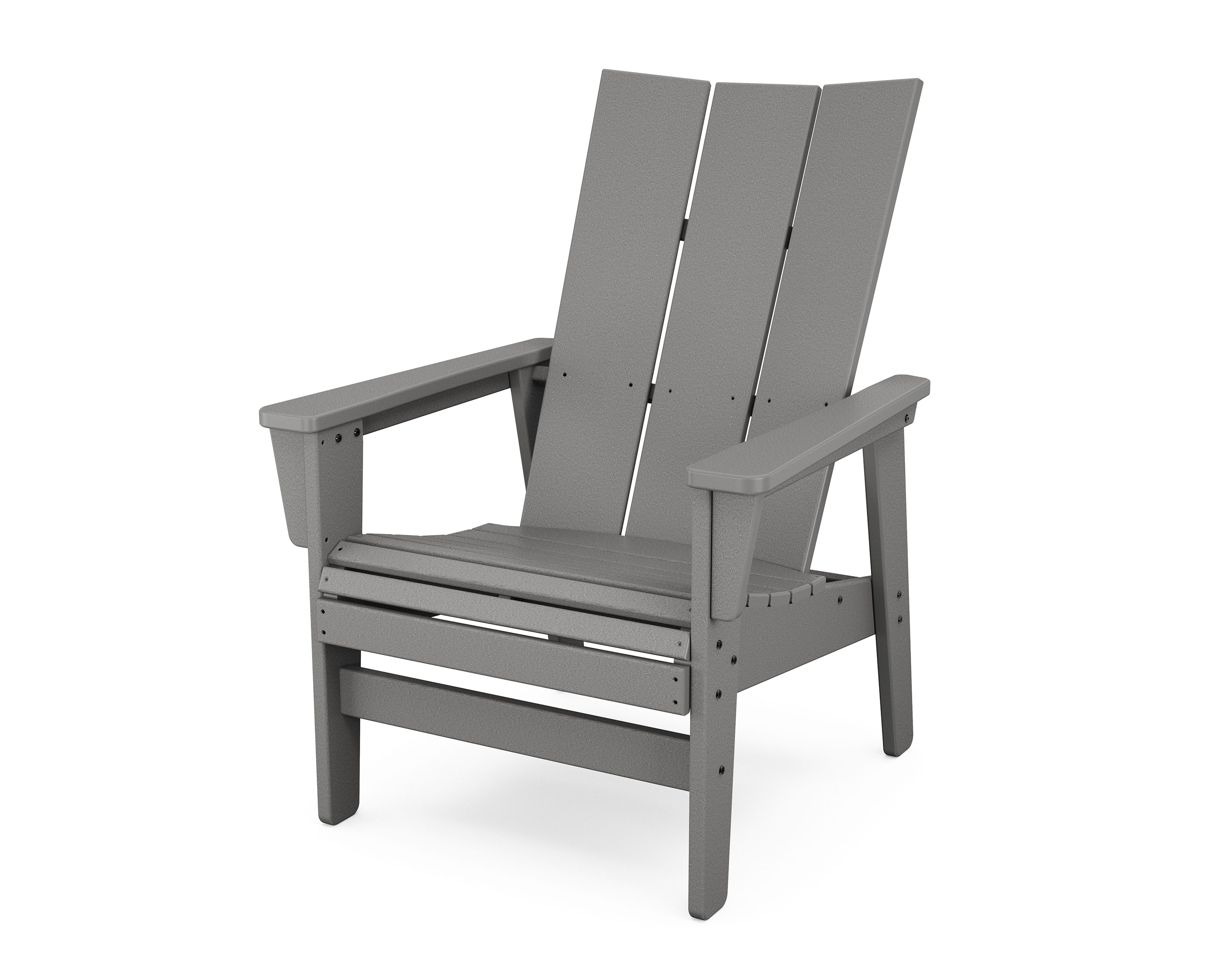 Modern Grand Upright Adirondack Chair in Slate Grey