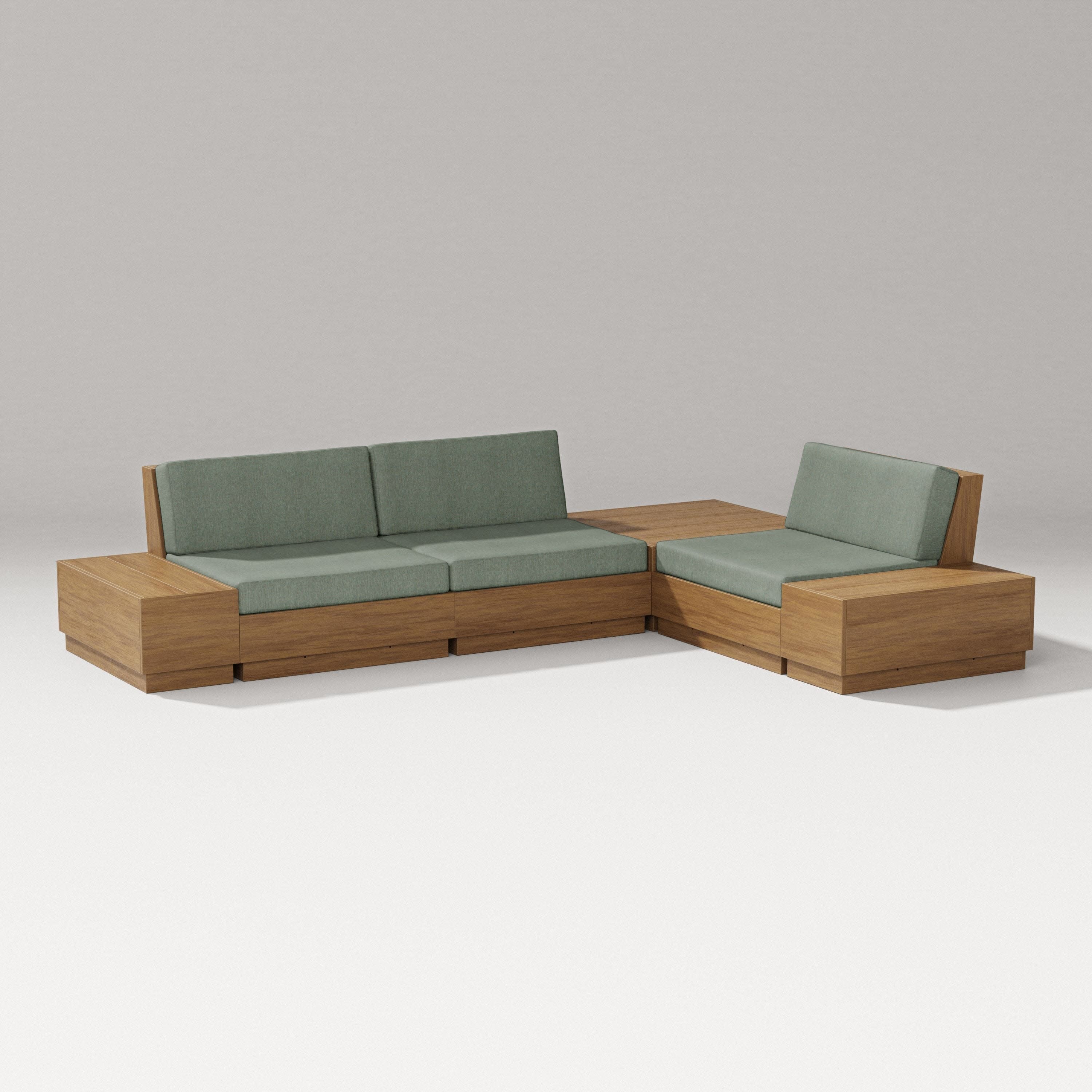 Elevate 6-Piece Corner Sectional in Natural / Cast Sage