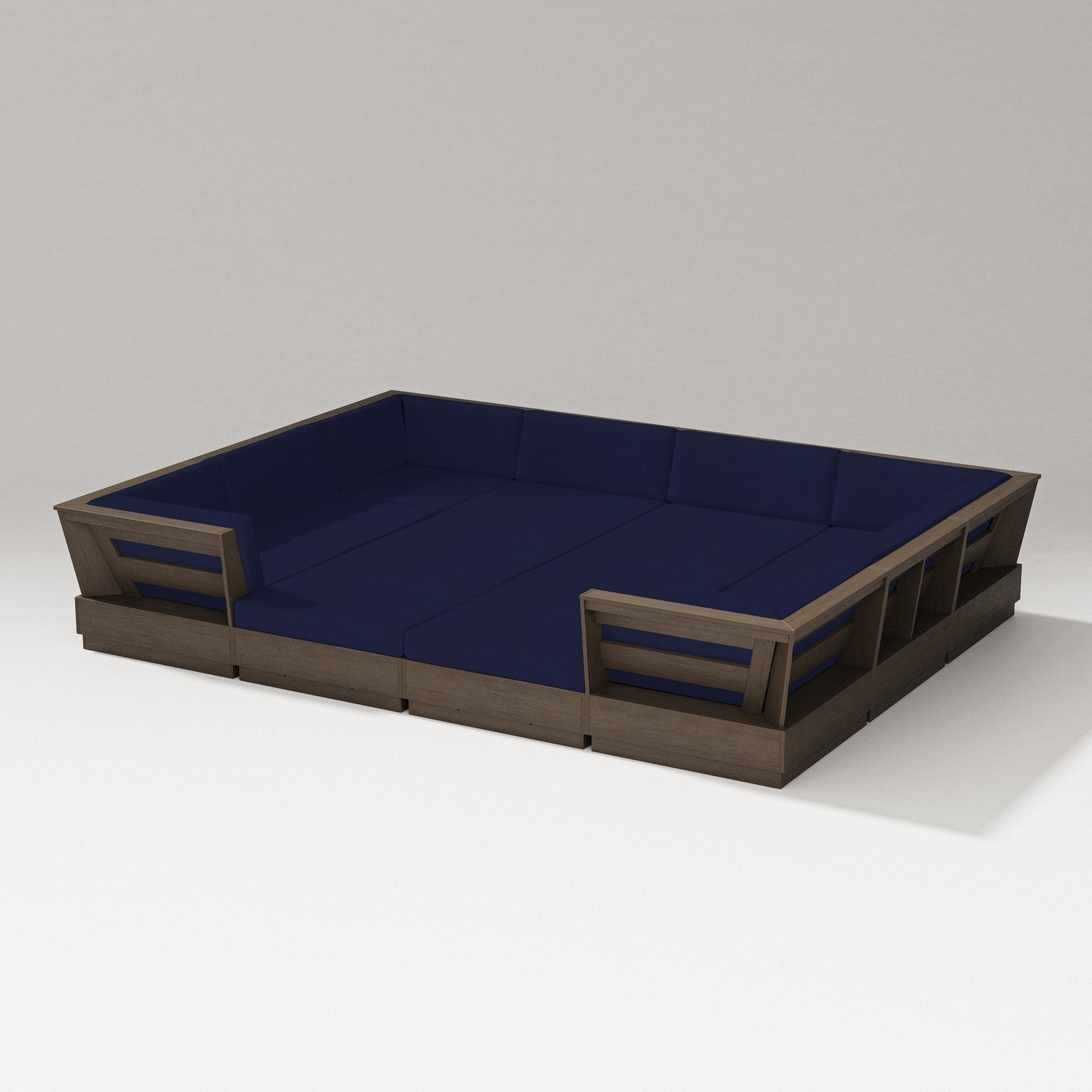 Elevate 12-Piece Pit Sectional in Kona / Navy