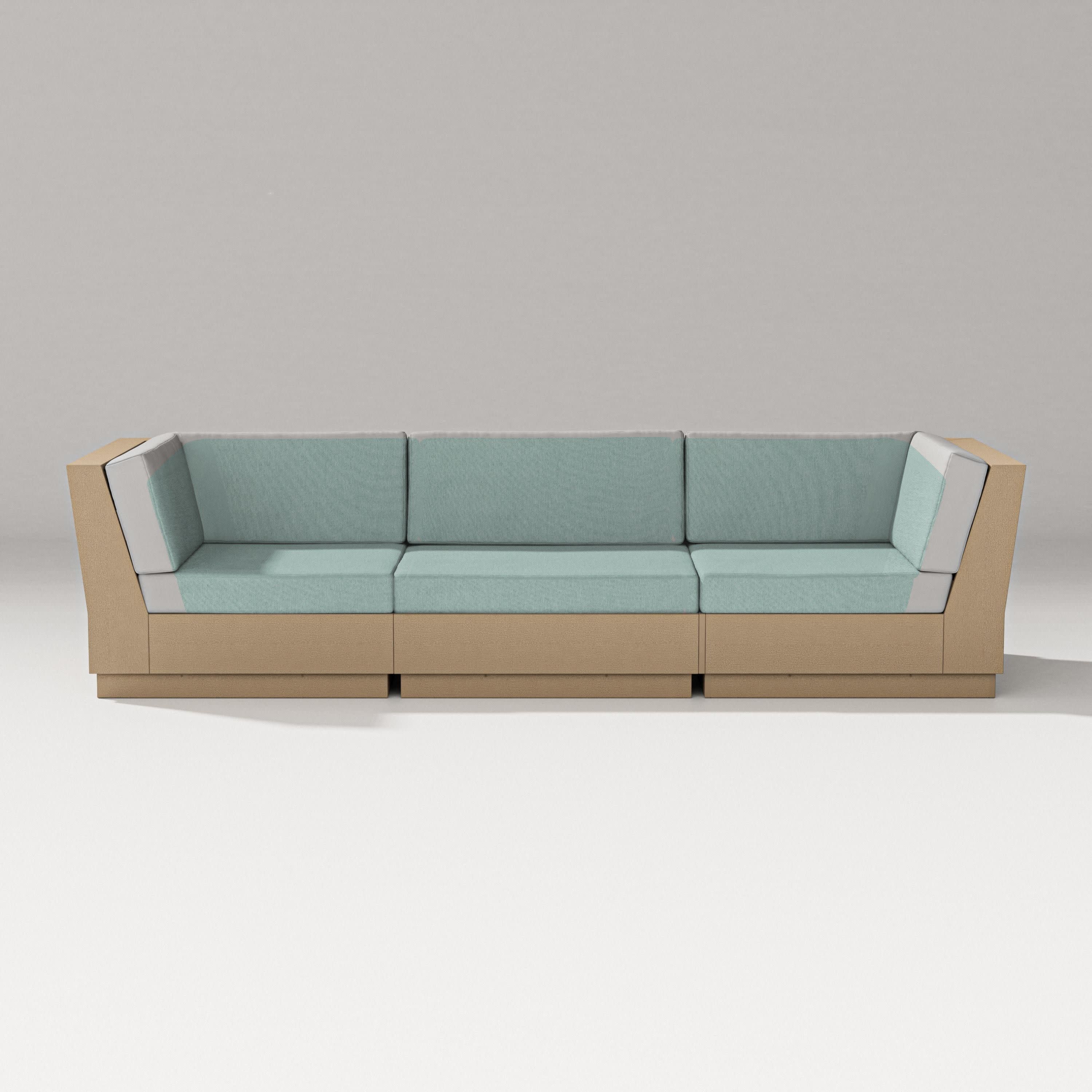 Elevate Sofa Sectional in Vintage Sahara / Glacier Spa