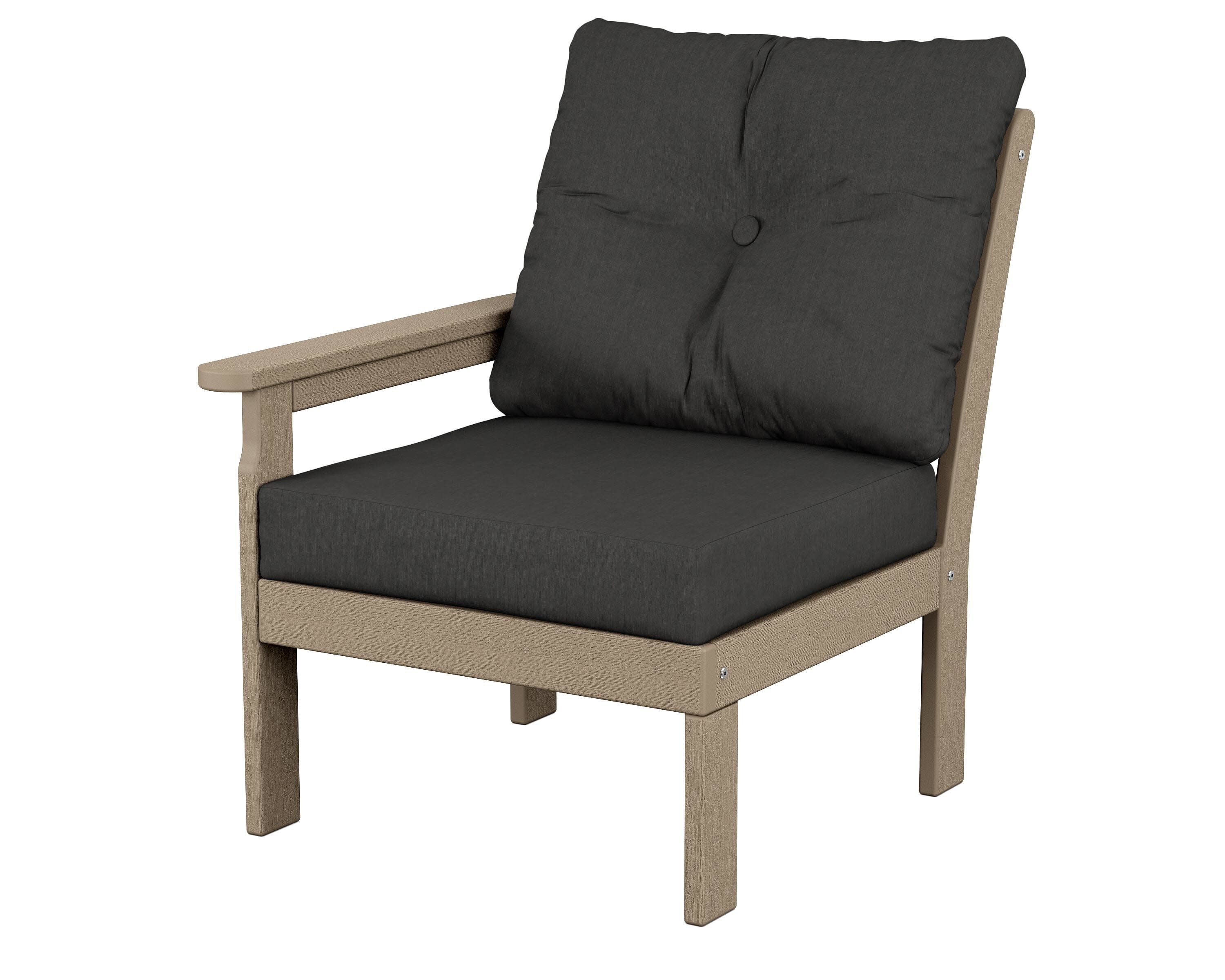 Vineyard Modular Left Arm Chair in Vintage Sahara / Spectrum Carbon