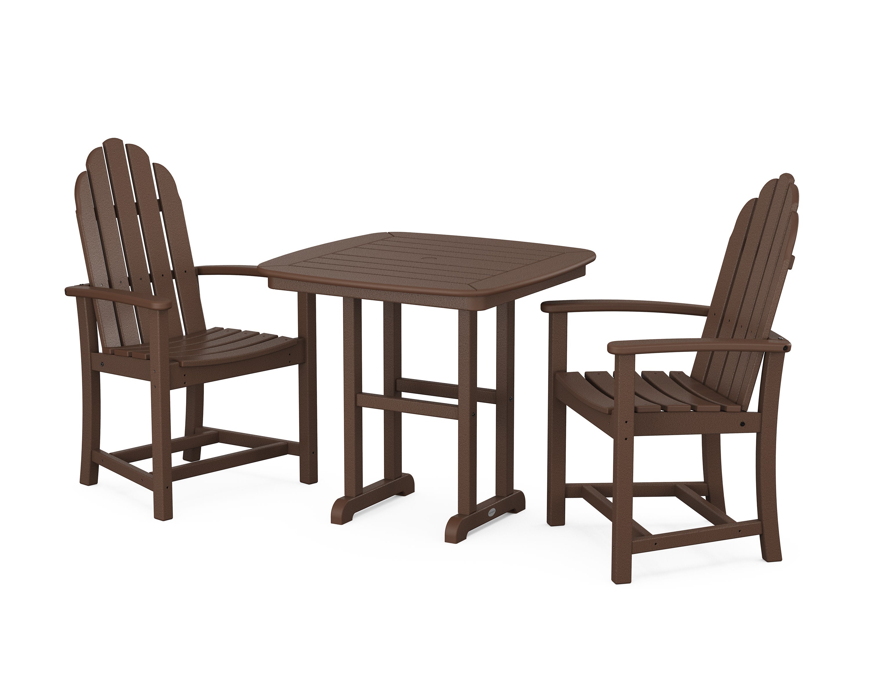 Classic Adirondack 3-Piece Dining Set in Mahogany