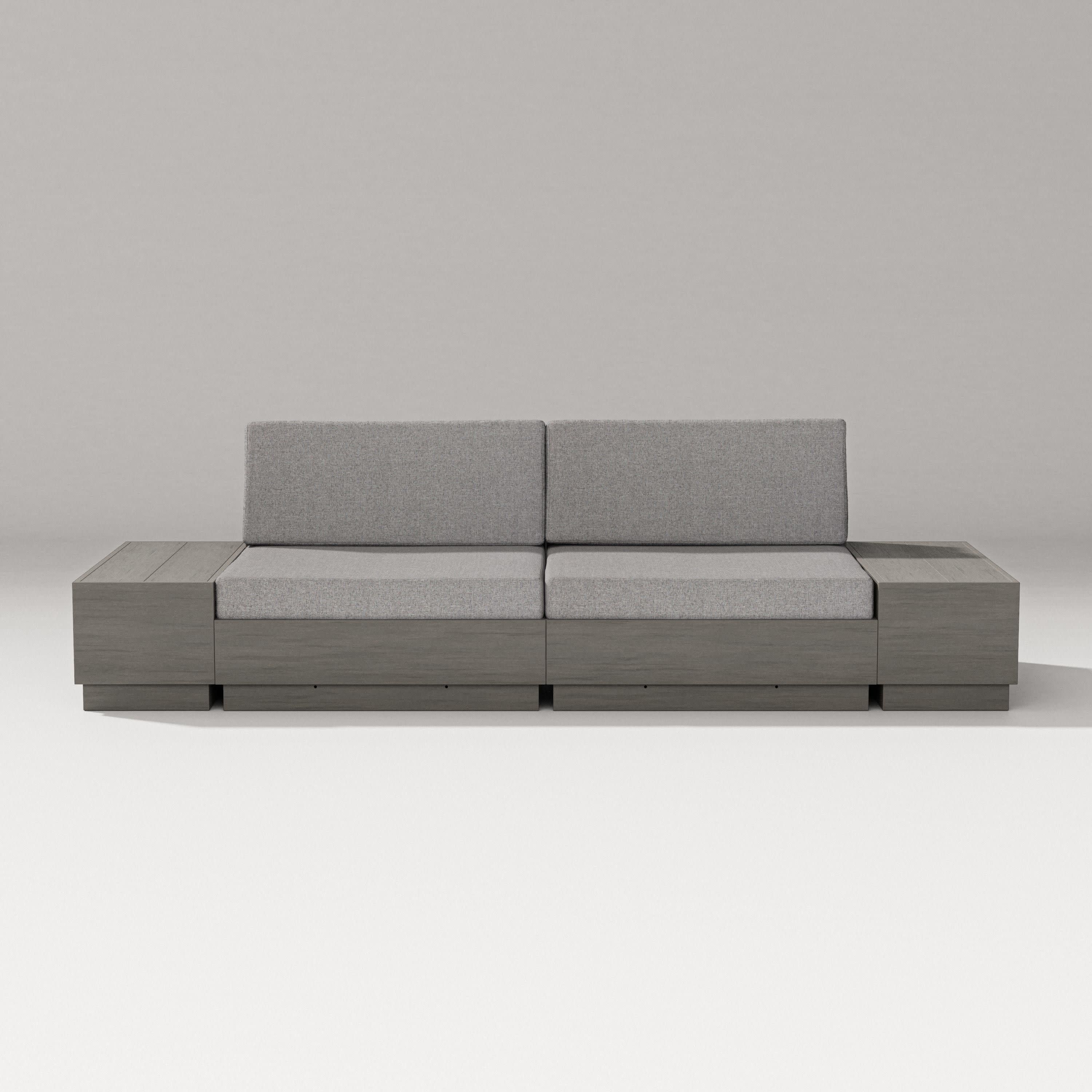Elevate 4-Piece Loveseat Sectional in Driftwood / Grey Mist