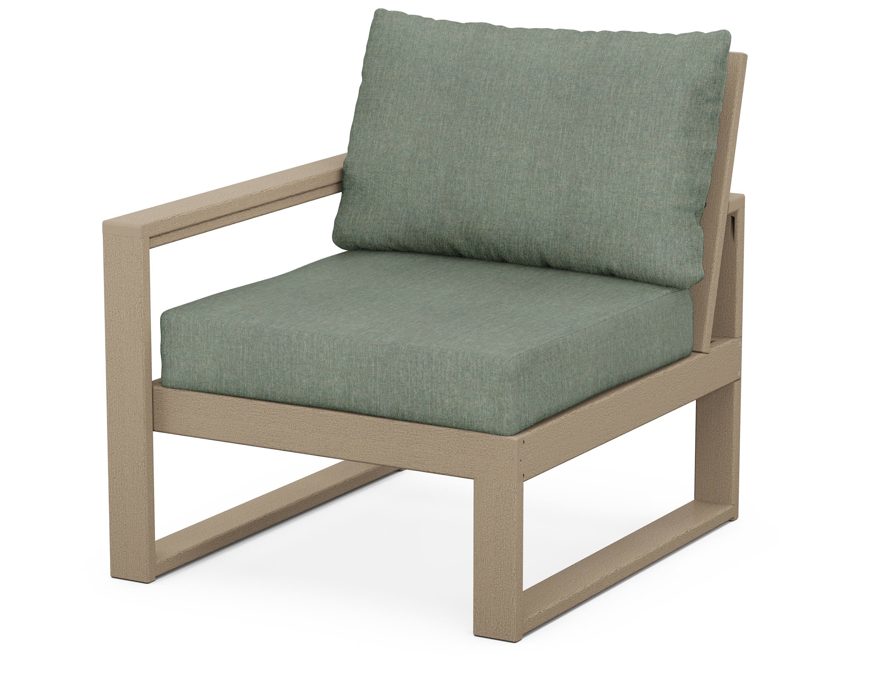 EDGE Modular Left Arm Chair in Vintage Sahara / Cast Sage