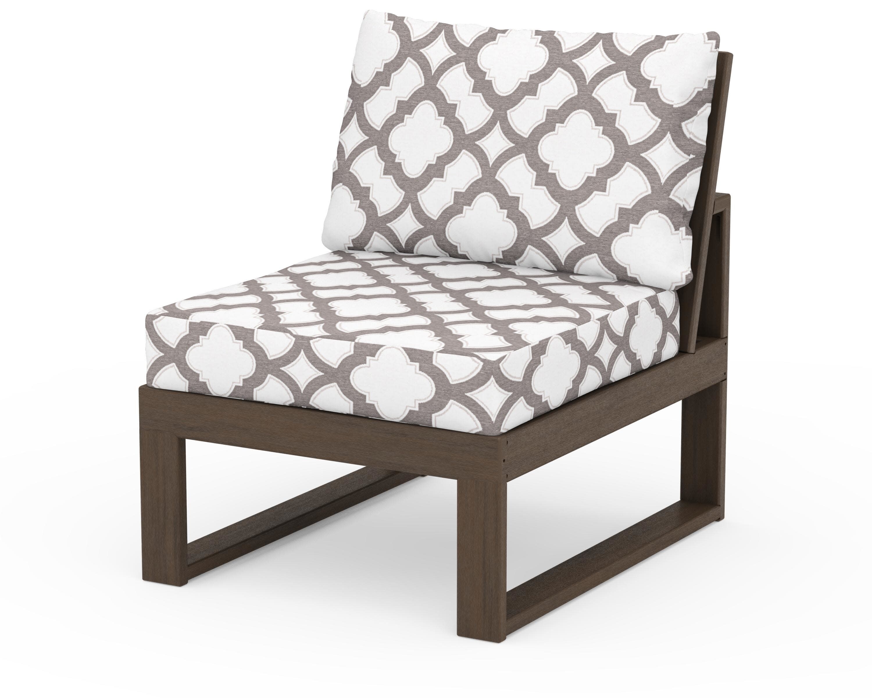 Modular Armless Chair in Kona / Trellis Grey Mist