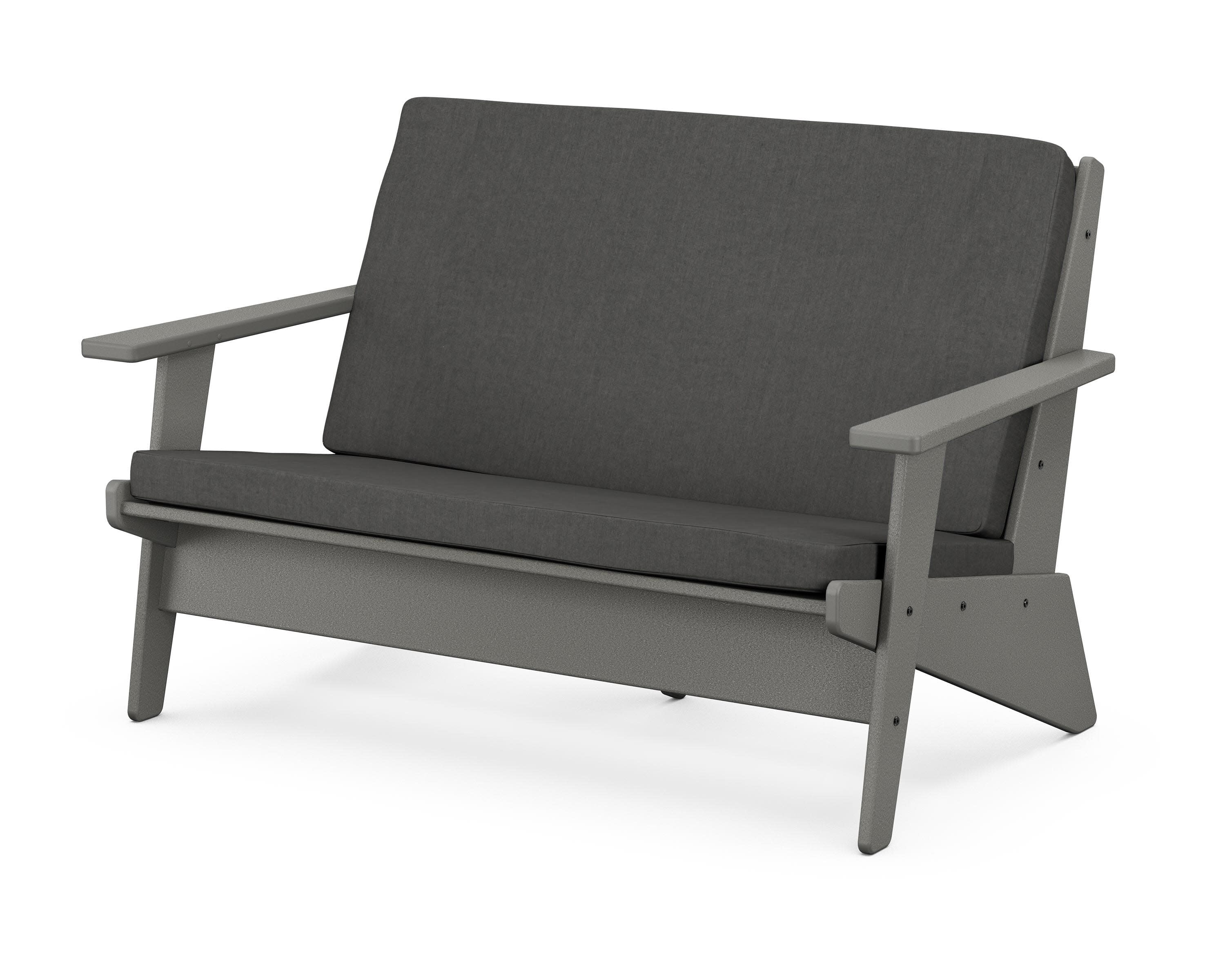 Riviera Modern Lounge Loveseat in Slate Grey / Spectrum Carbon