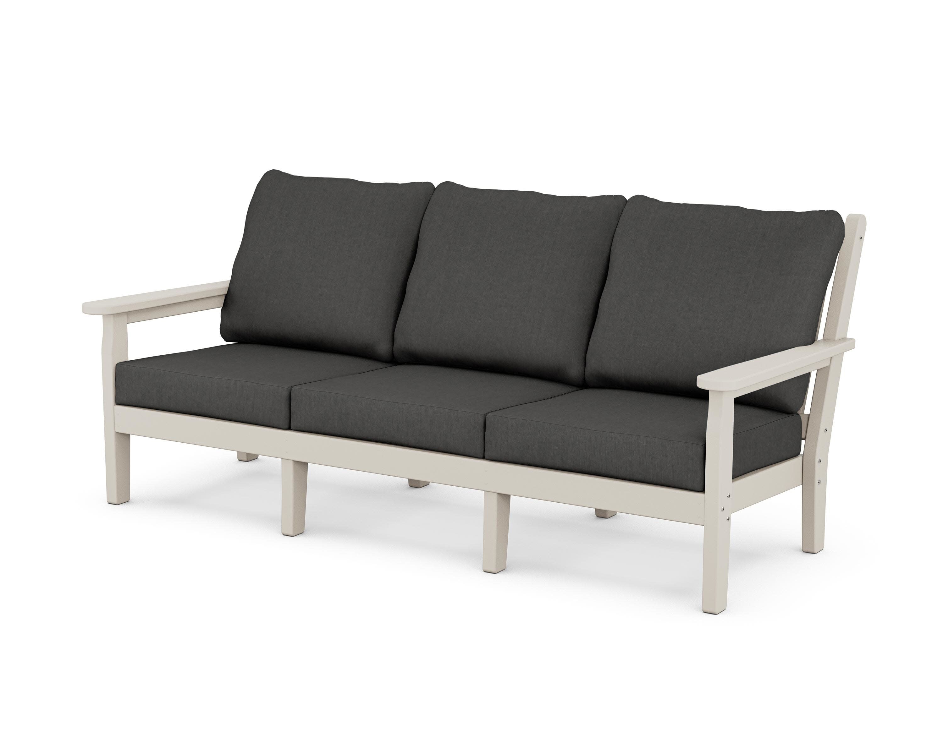 Chippendale Deep Seating Sofa in Sand / Spectrum Carbon