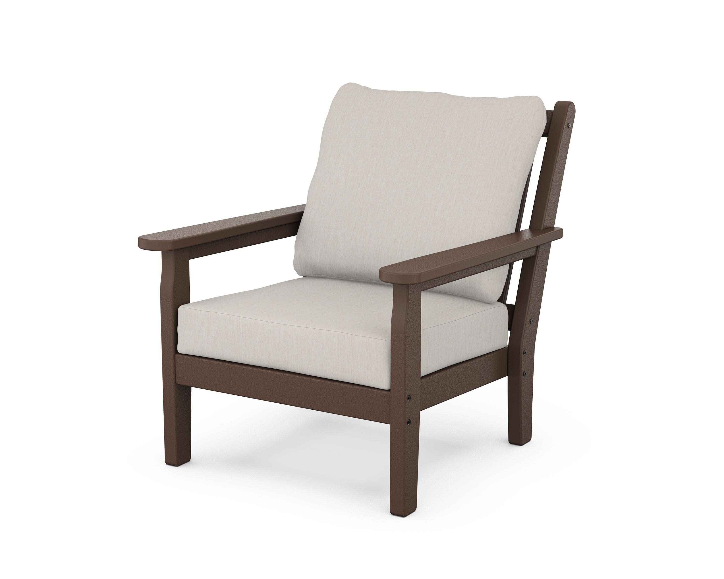 Chippendale Deep Seating Chair in Mahogany / Cast Ash