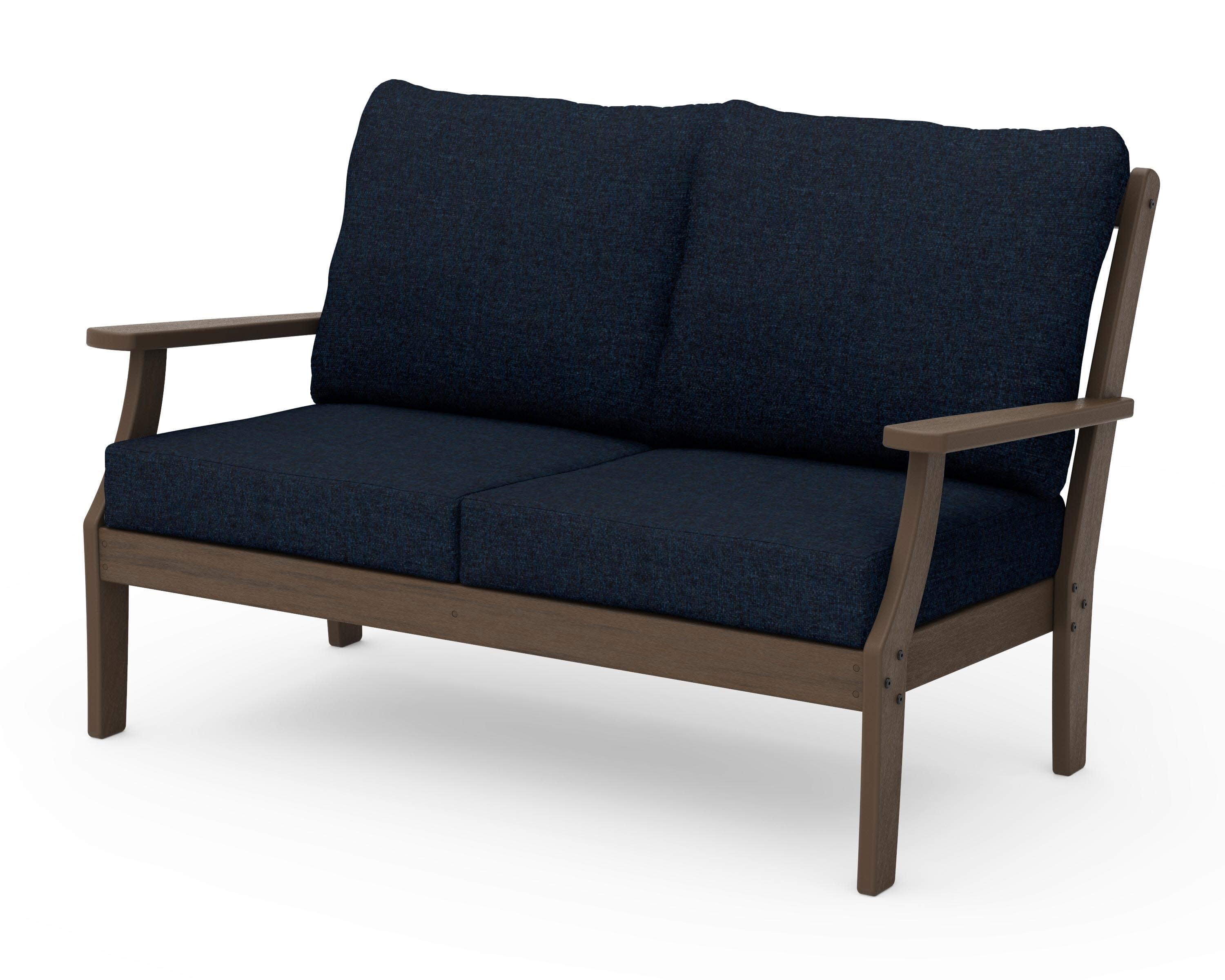 Braxton Deep Seating Loveseat in Kona / Marine Indigo