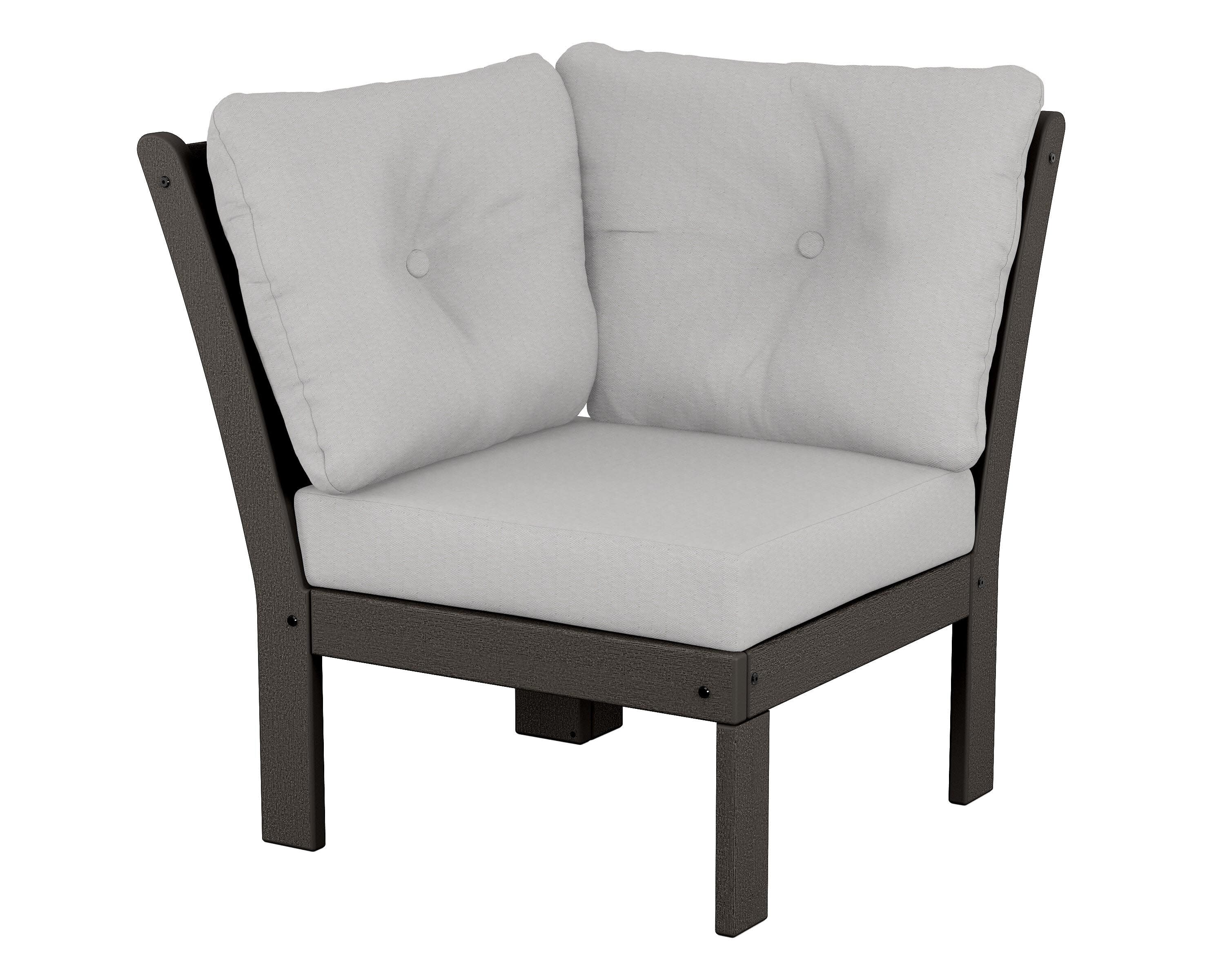 Vineyard Modular Corner Chair in Vintage Coffee / Diamond in the Rough
