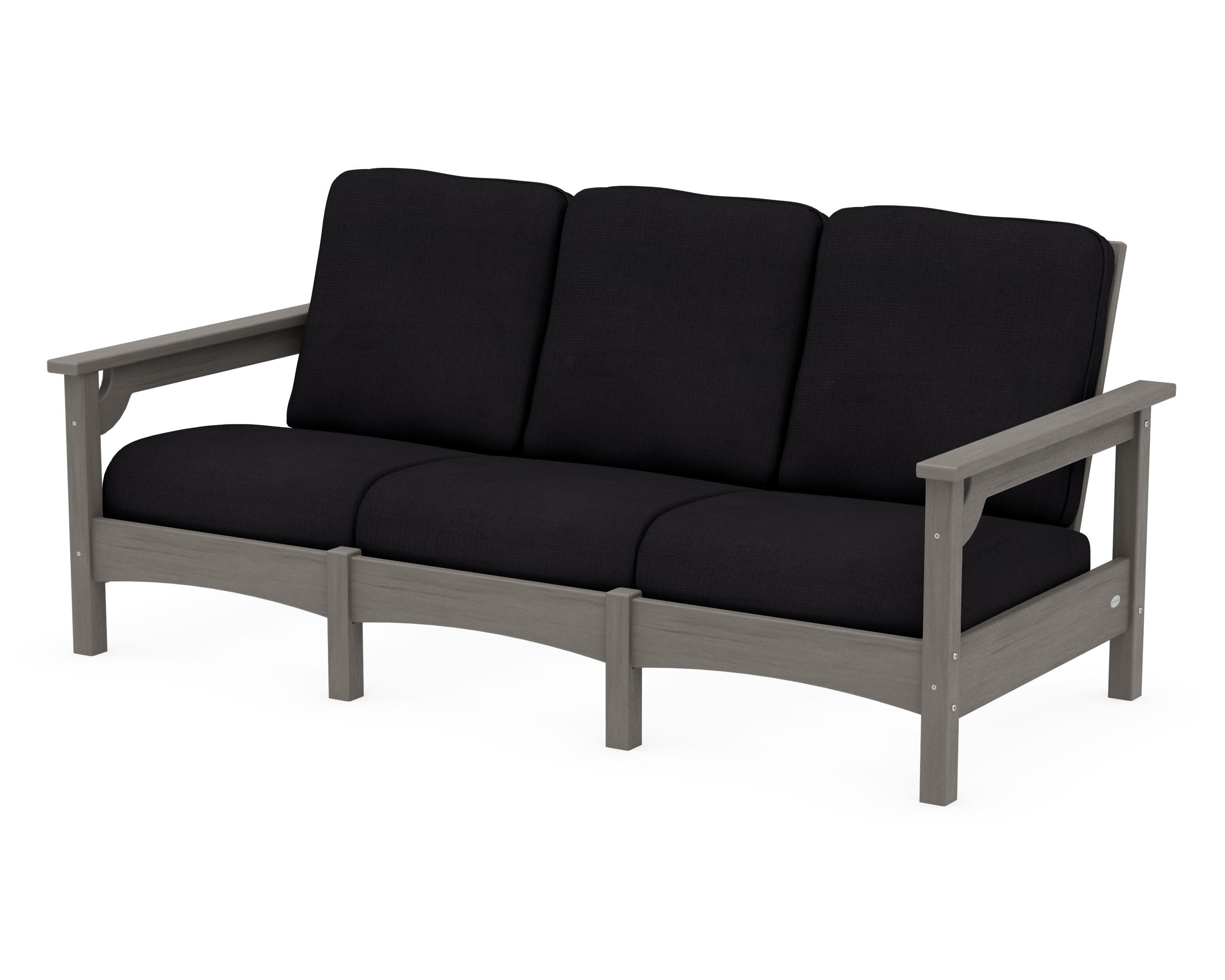 Club Sofa in Driftwood / Midnight Linen