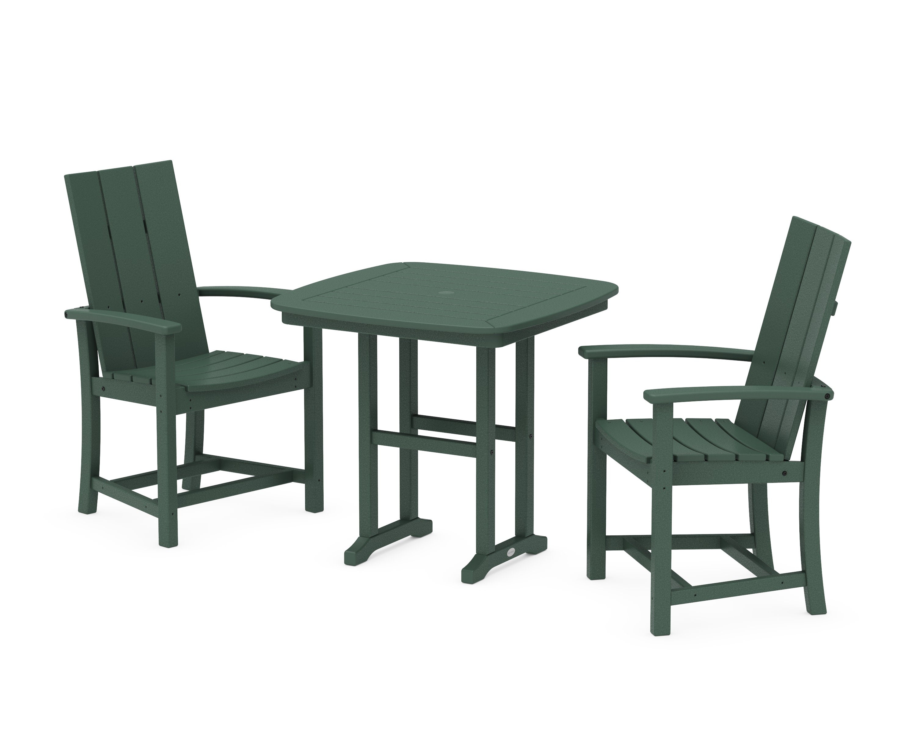 Modern Adirondack 3-Piece Dining Set in Green
