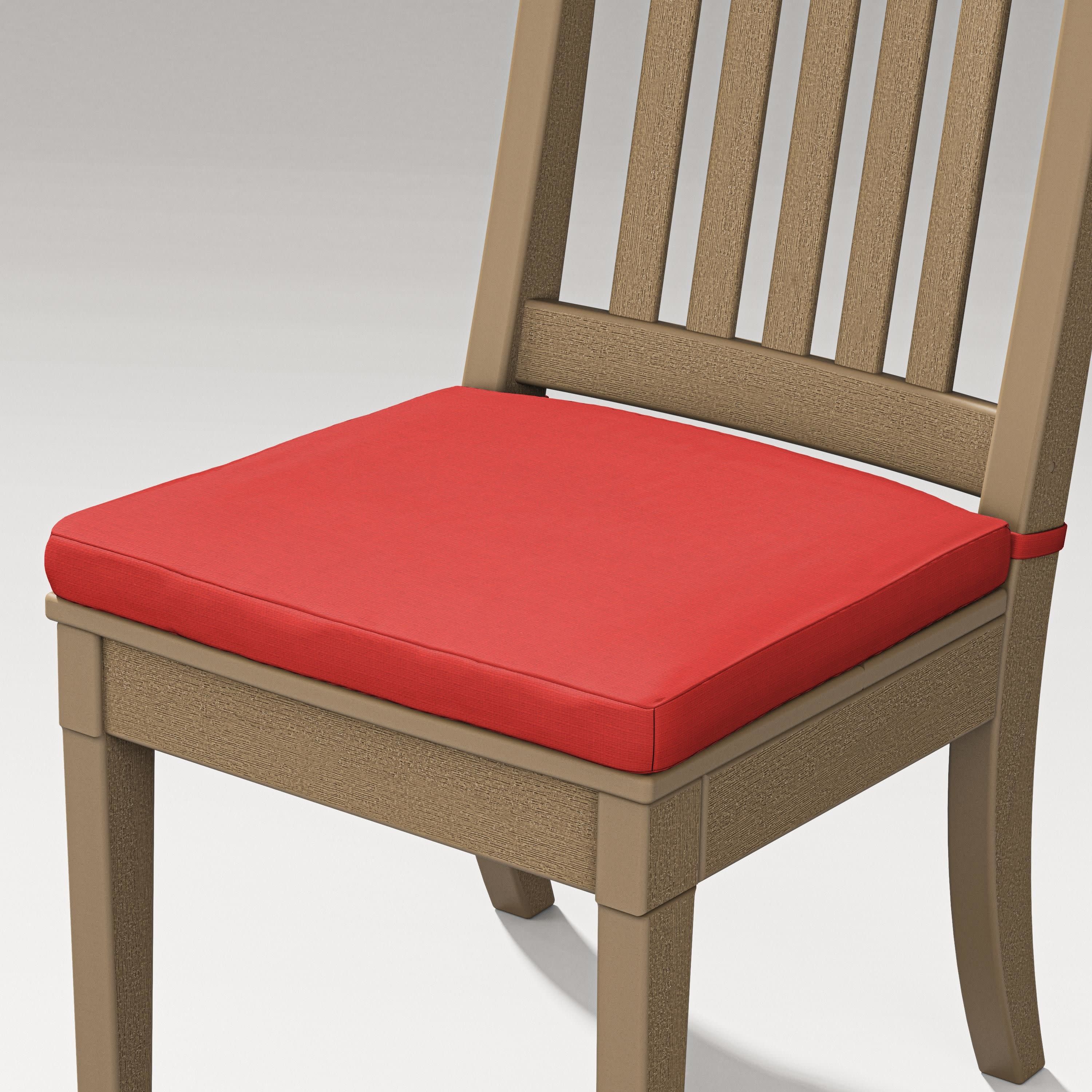 Estate Dining Chair Cushion in Crimson Linen