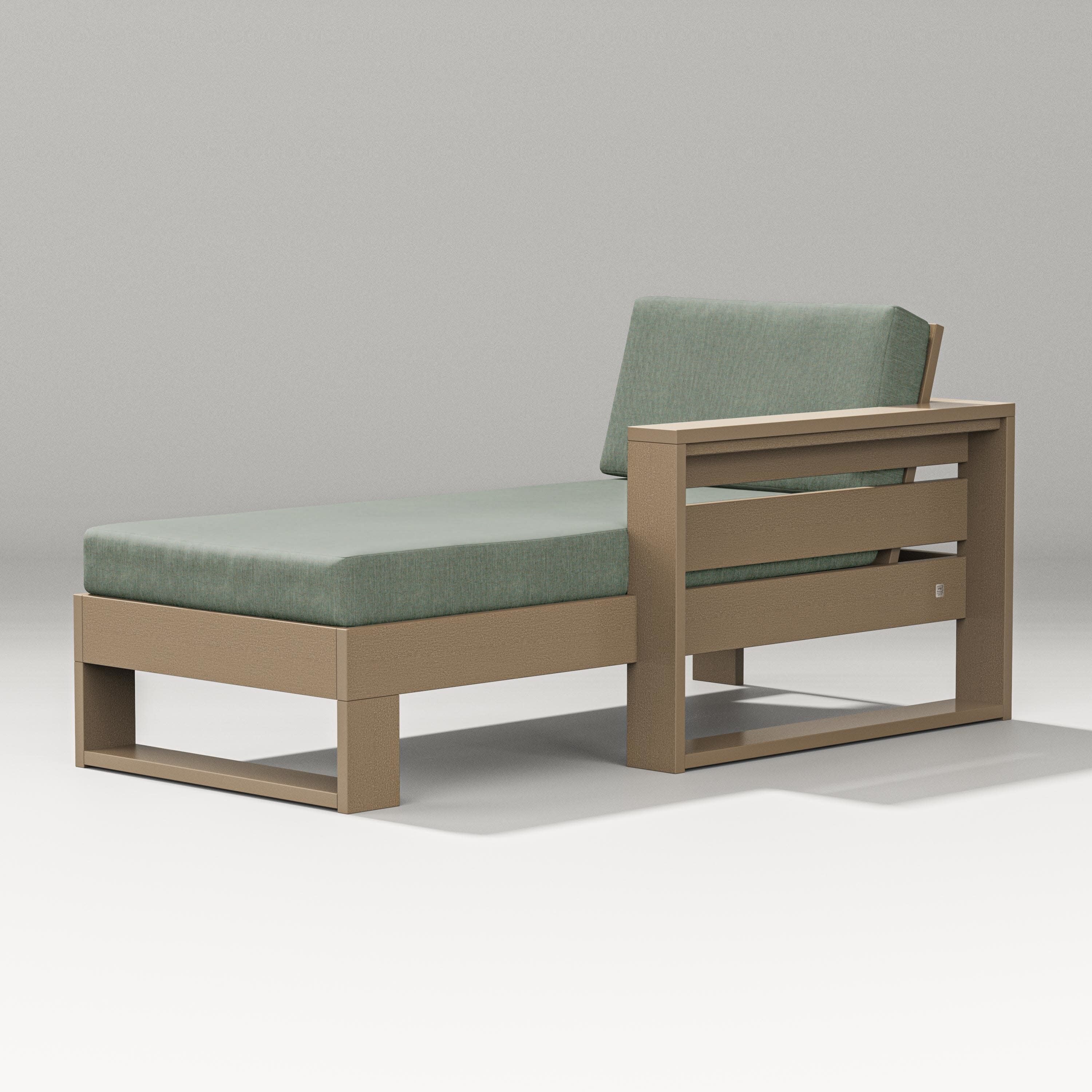 Latitude Modular Right Arm Chaise in Vintage Sahara / Cast Sage