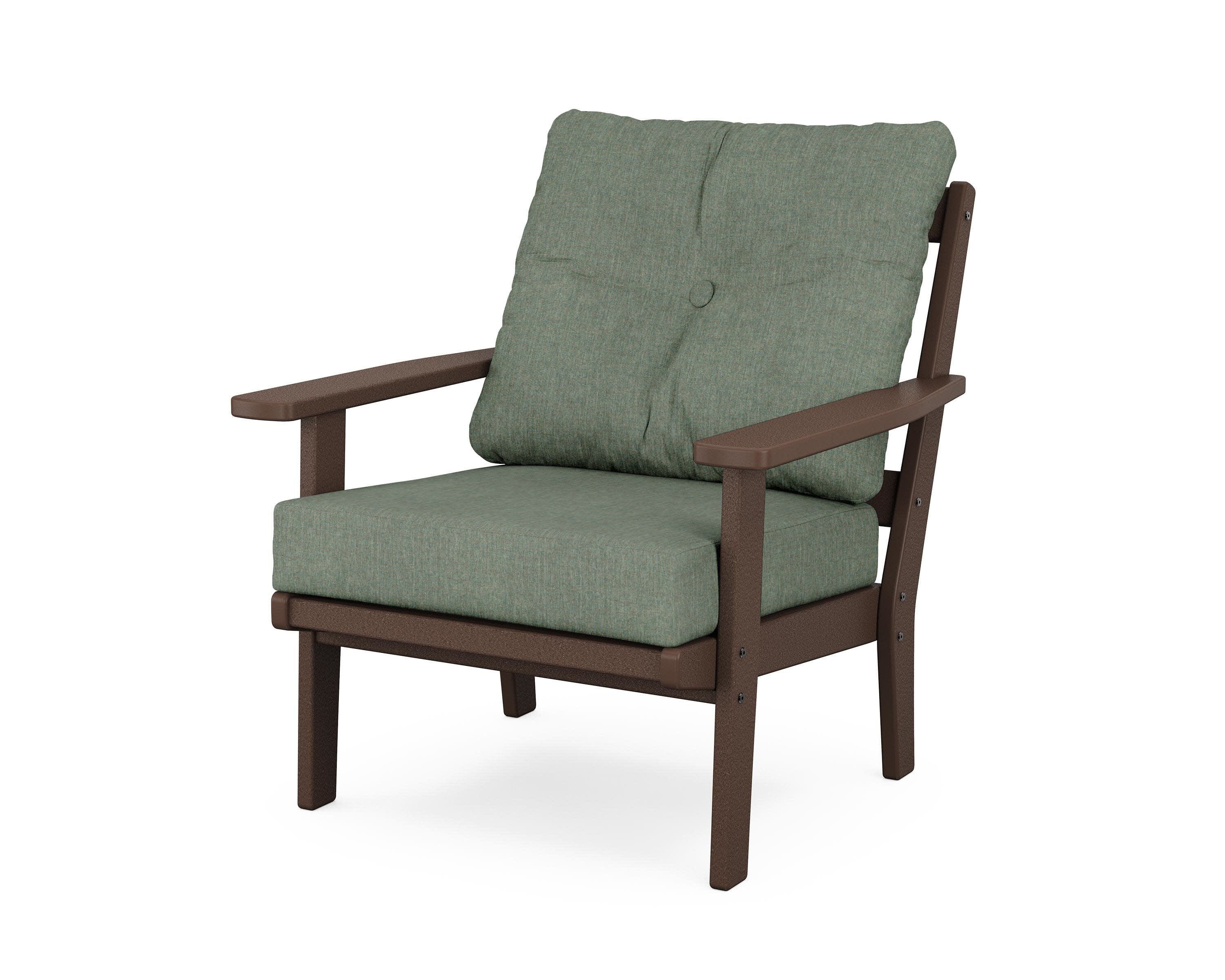 Oxford Deep Seating Chair in Mahogany / Cast Sage