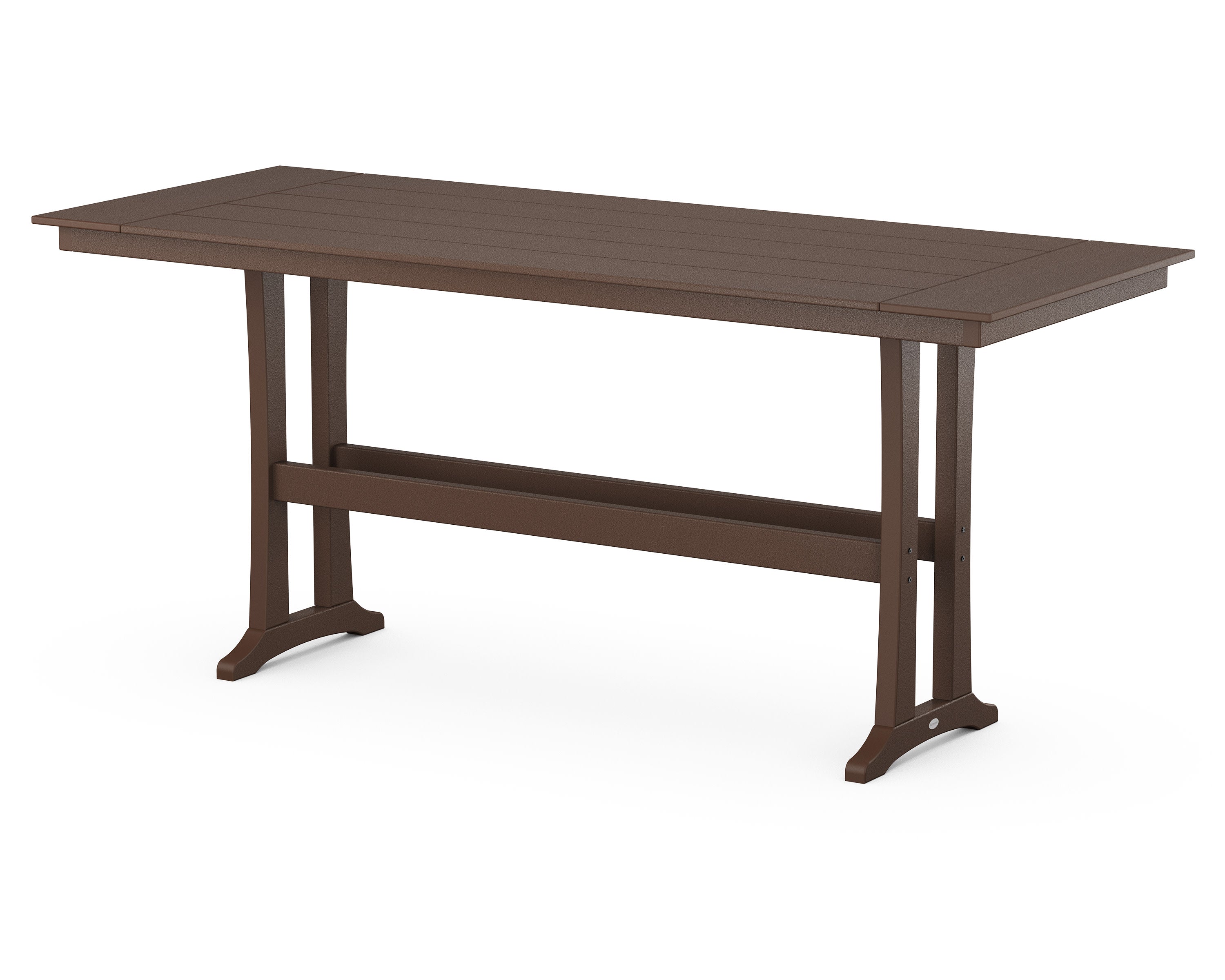 Farmhouse Trestle 38" x 96" Bar Table in Mahogany