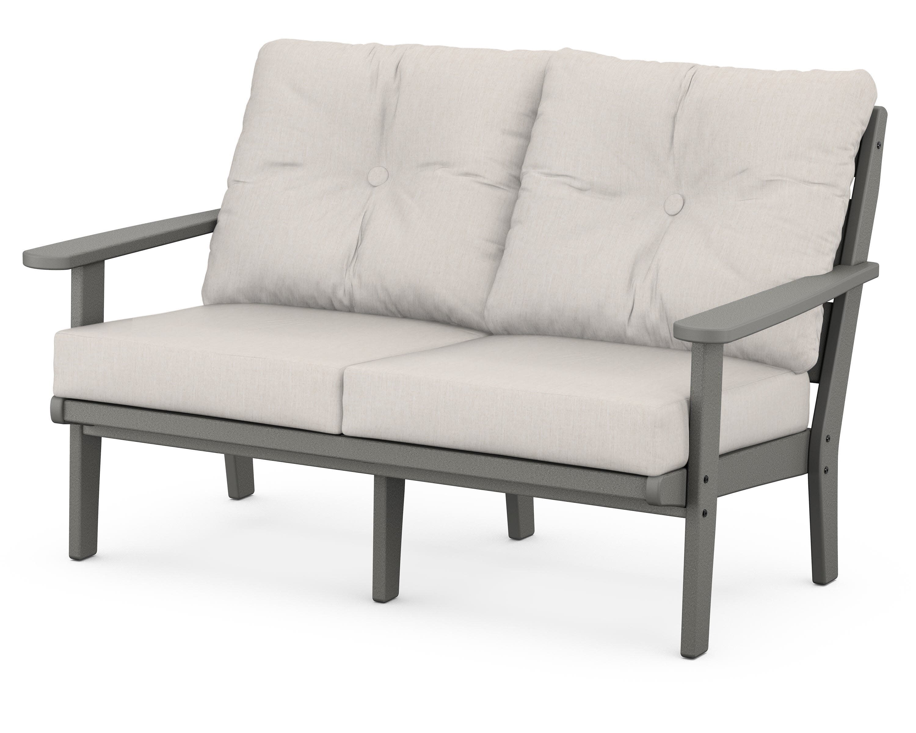 Lakeside Deep Seating Loveseat in Slate Grey / Cast Ash