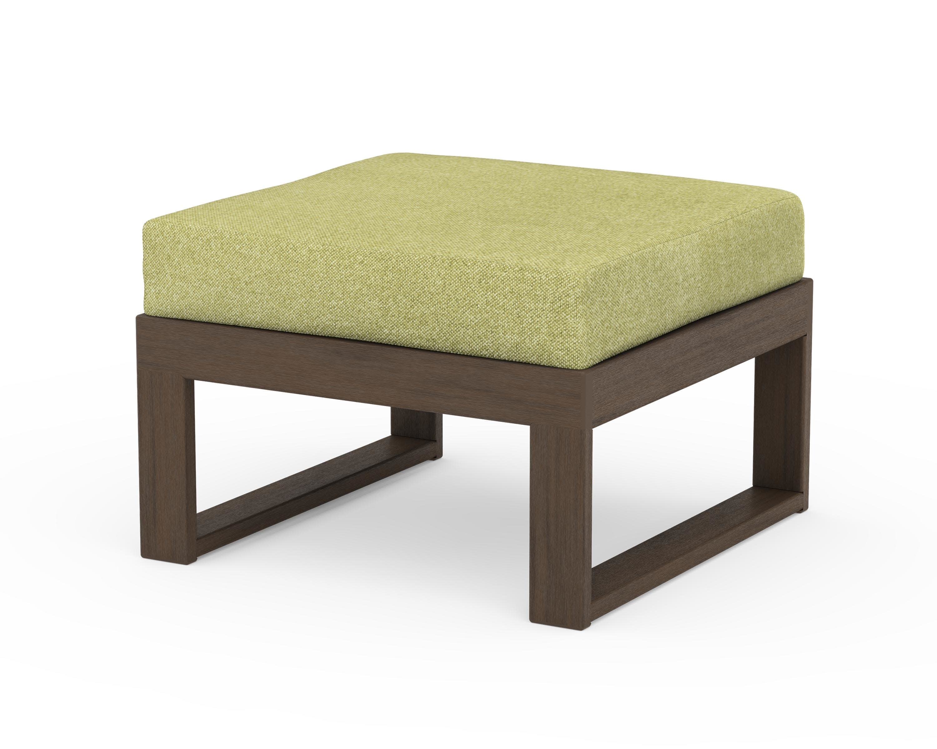 Modular Ottoman - Modern in Kona / Chartreuse Boucle