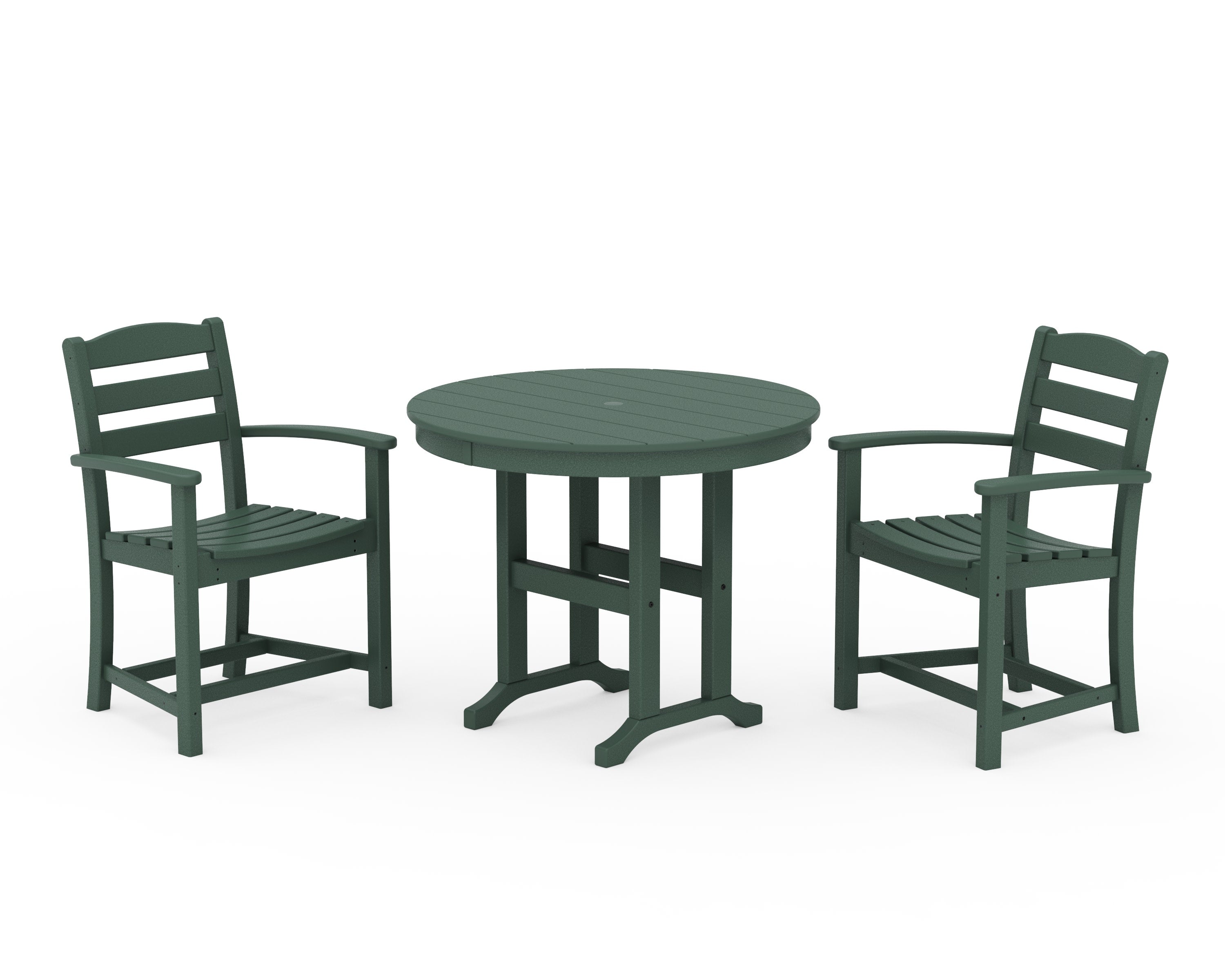 La Casa Caf 3-Piece Round Dining Set in Green