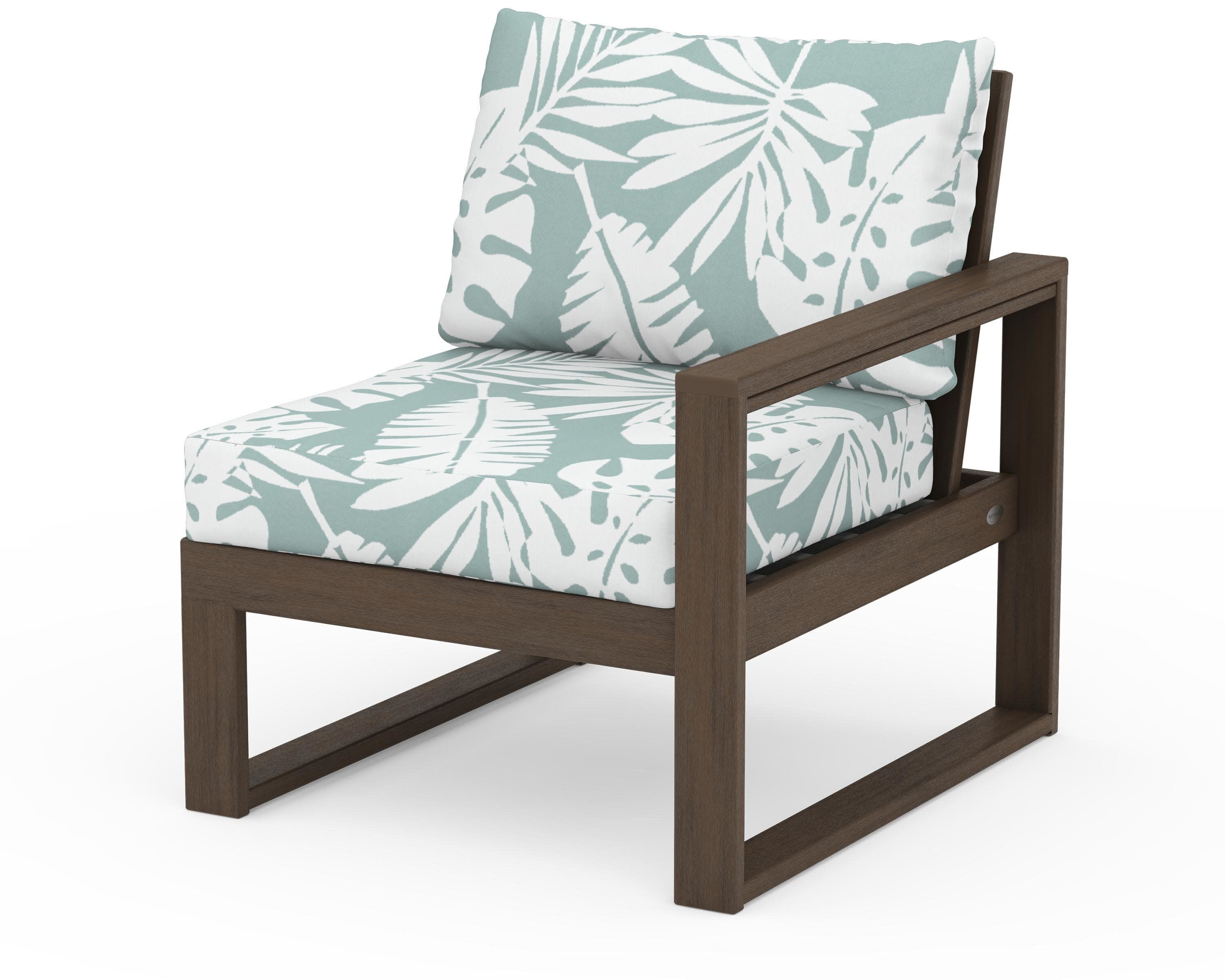 EDGE Modular Right Arm Chair in Kona / Leaf Glacier Spa