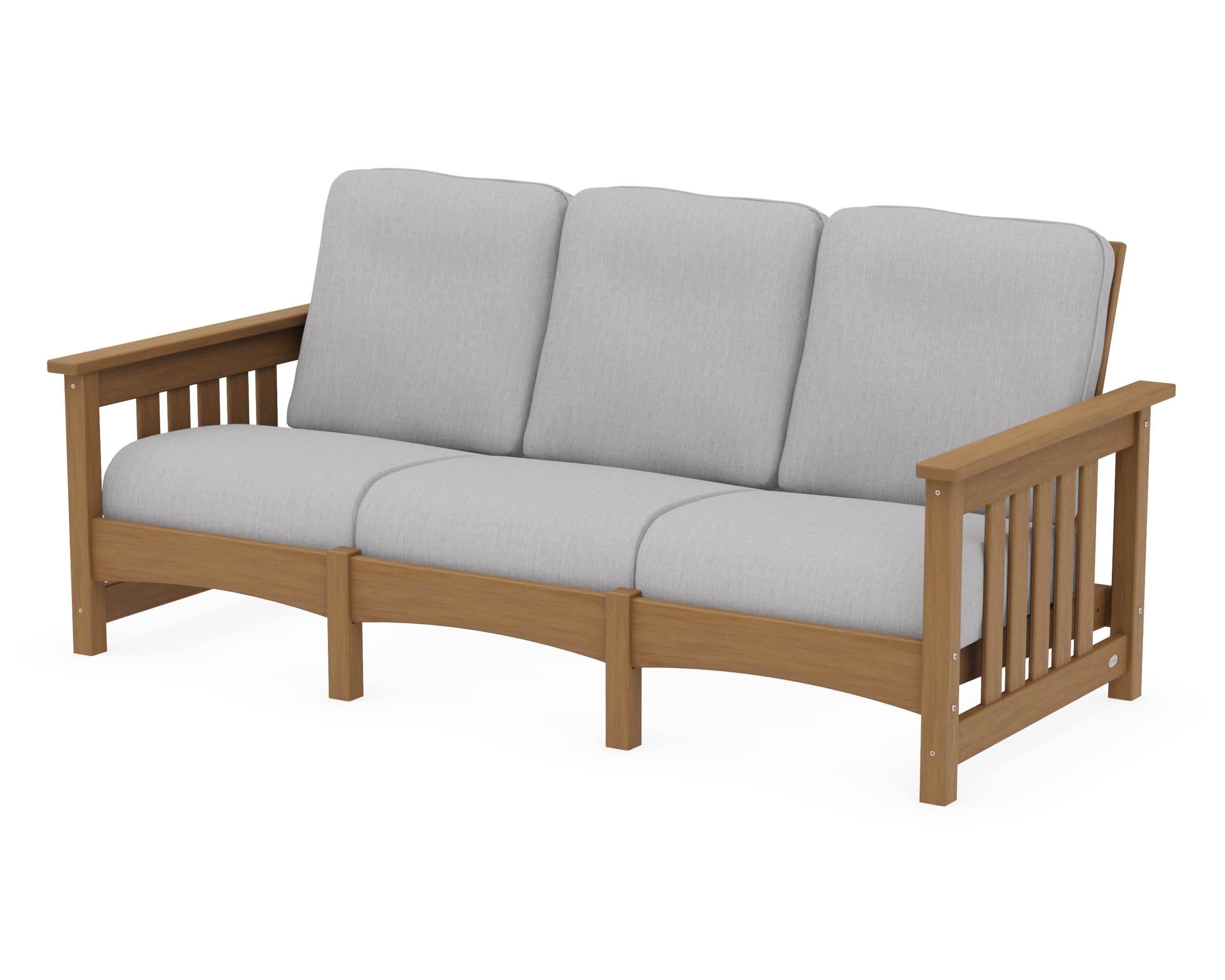 Club Mission Sofa in Natural / Granite