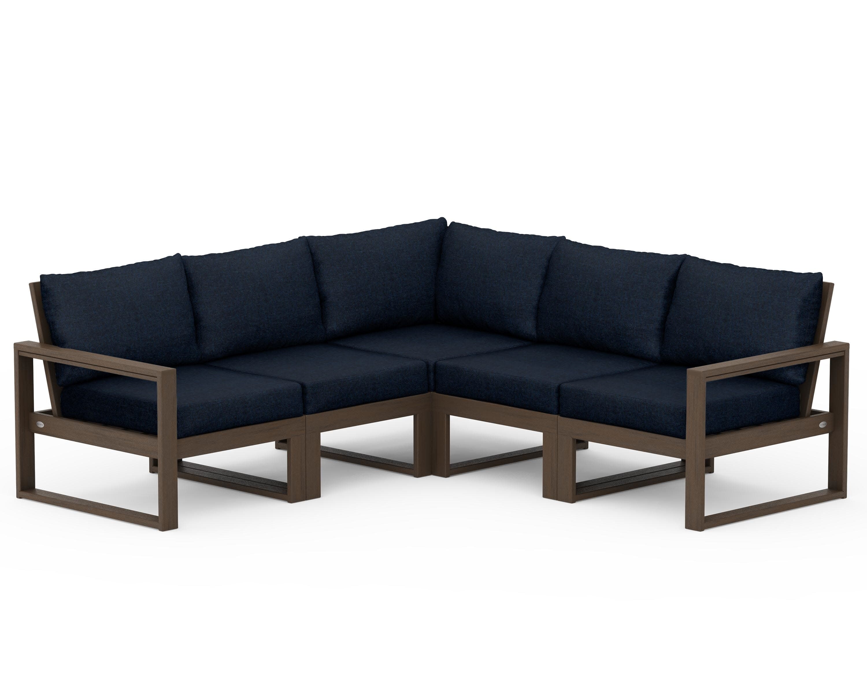 EDGE 5-Piece Modular Deep Seating Set in Kona / Marine Indigo