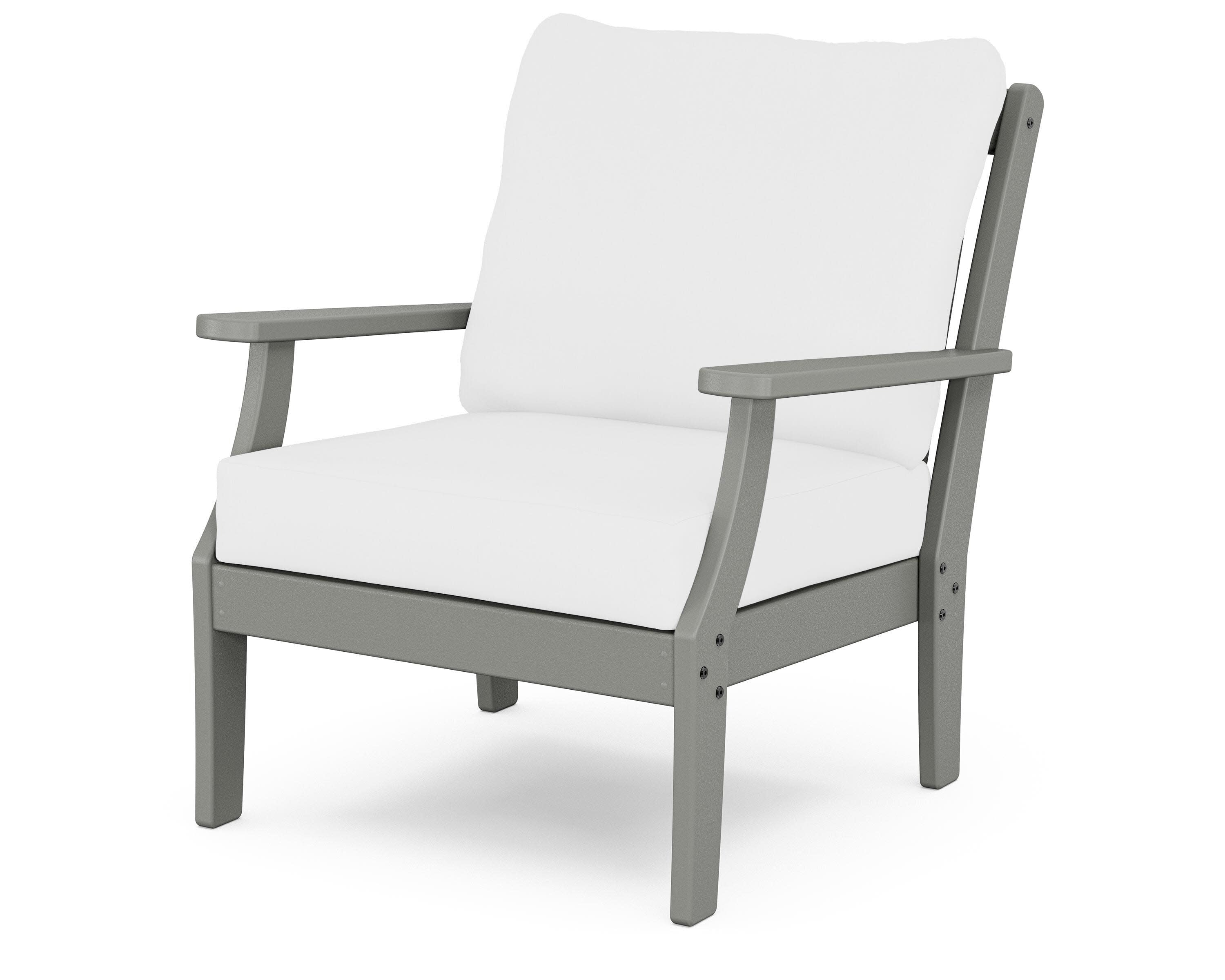 Braxton Deep Seating Chair in Slate Grey / Natural