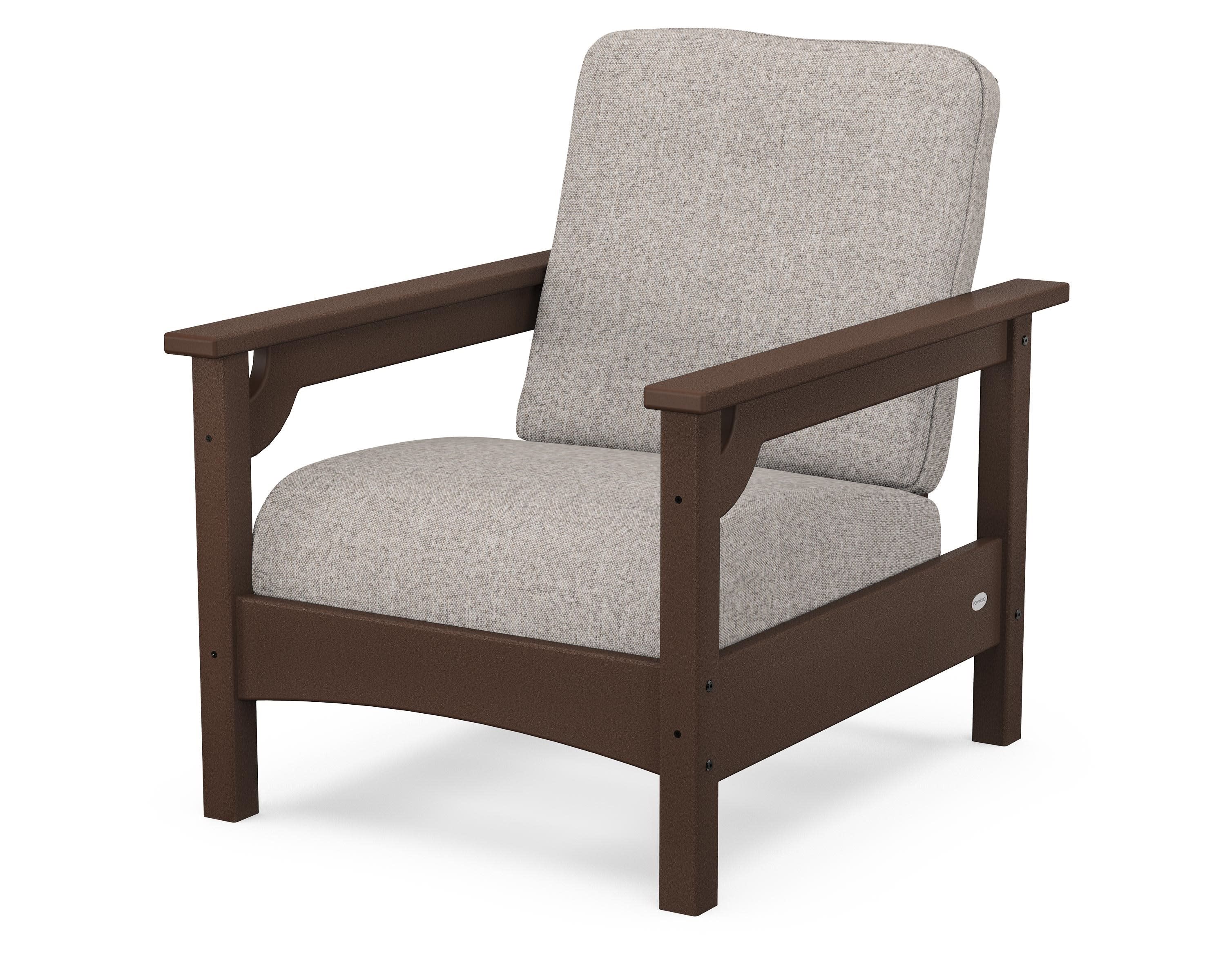 Club Chair in Mahogany / Weathered Tweed