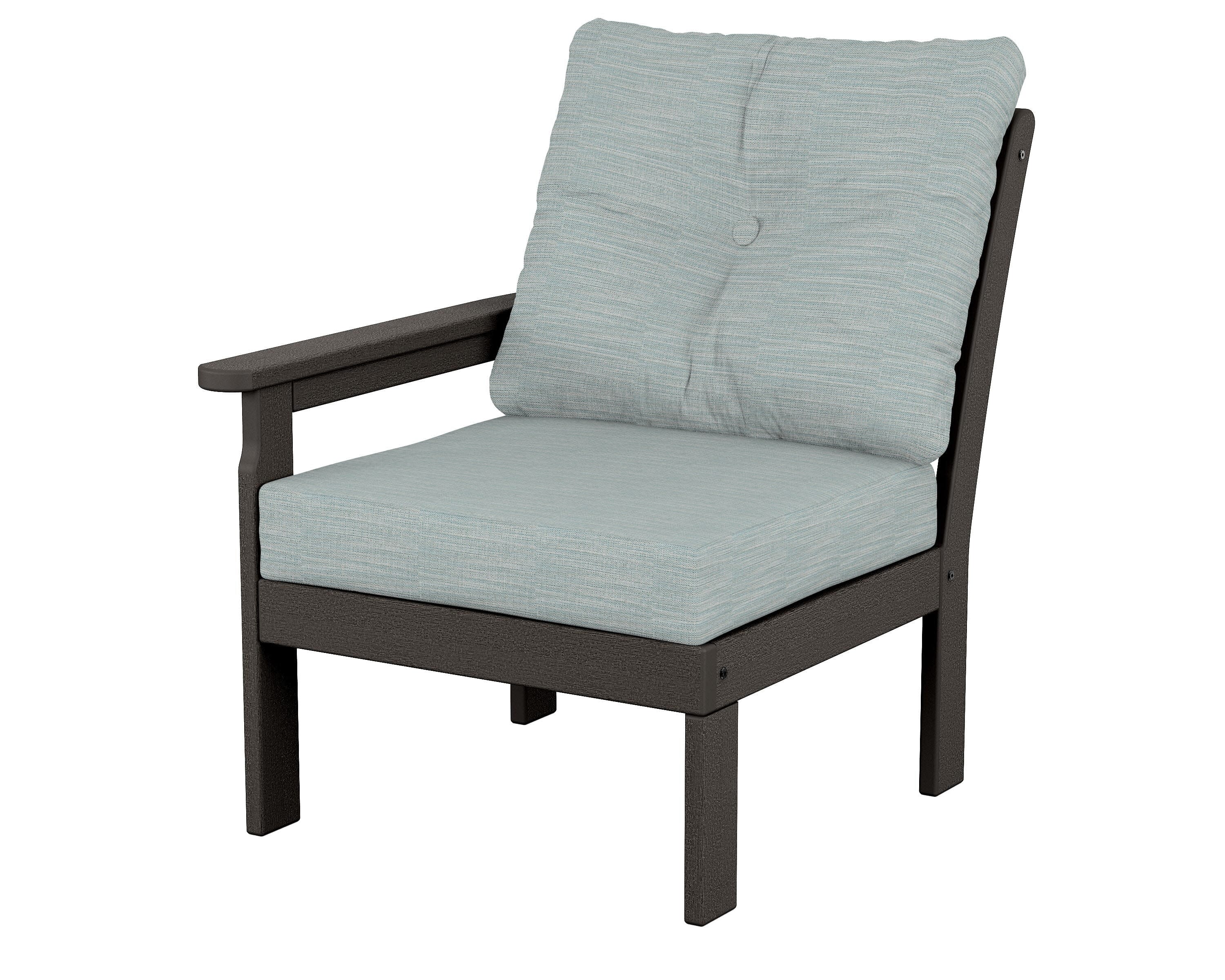 Vineyard Modular Left Arm Chair in Vintage Coffee / Soothe Mist